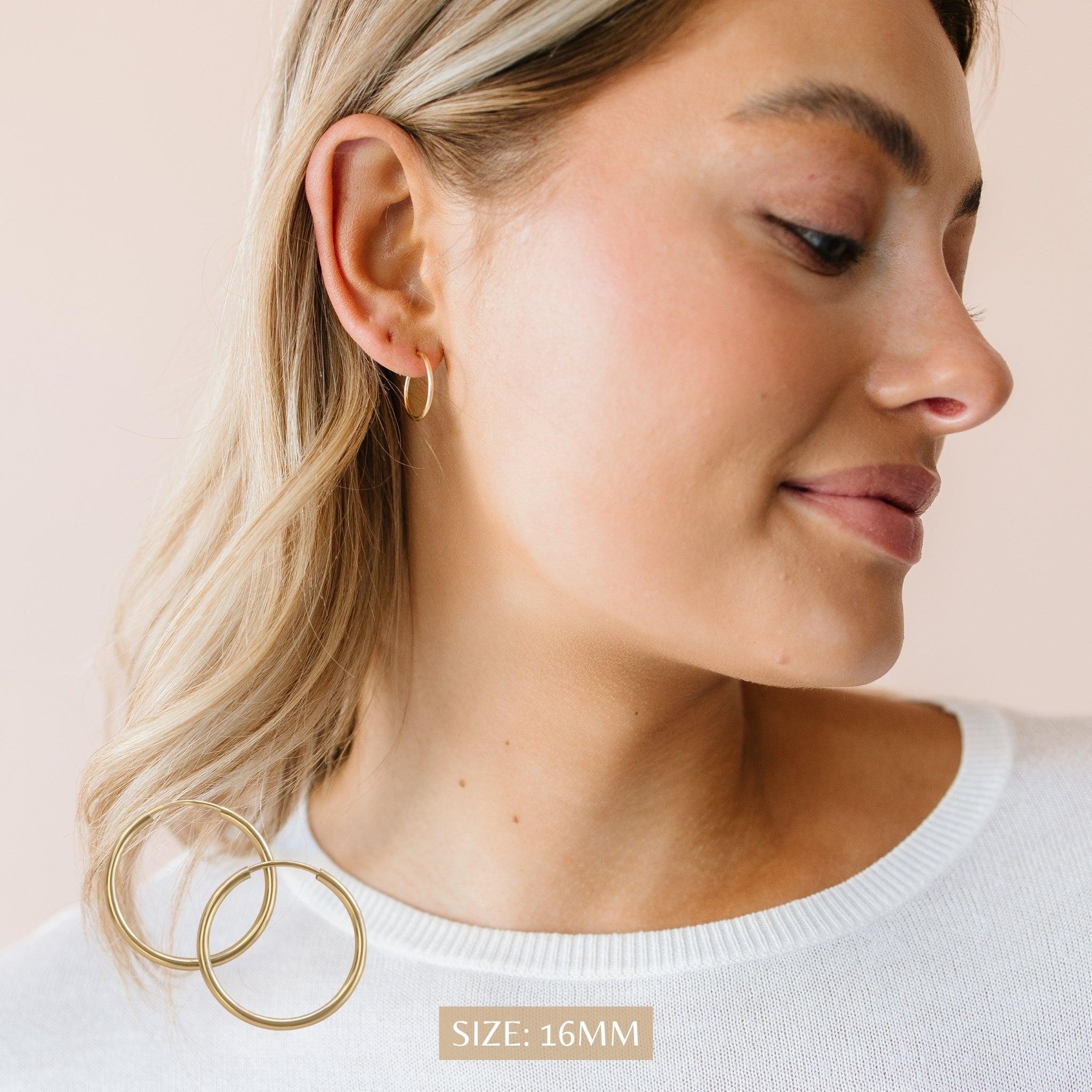 24/7 Endless Hoop Earrings - Nolia Jewelry - Meaningful + Sustainably Handcrafted Jewelry