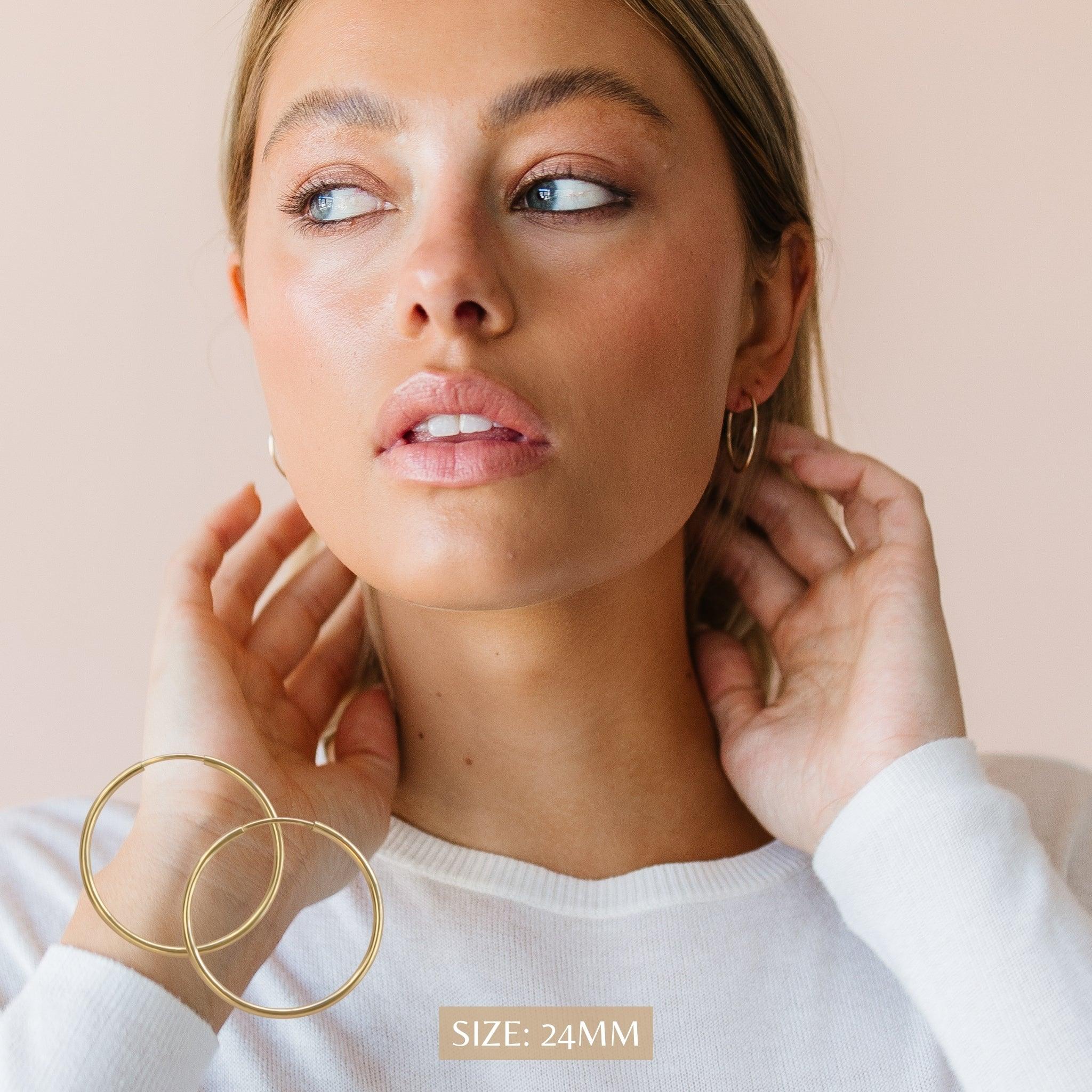 24/7 Endless Hoop Earrings - Nolia Jewelry - Meaningful + Sustainably Handcrafted Jewelry