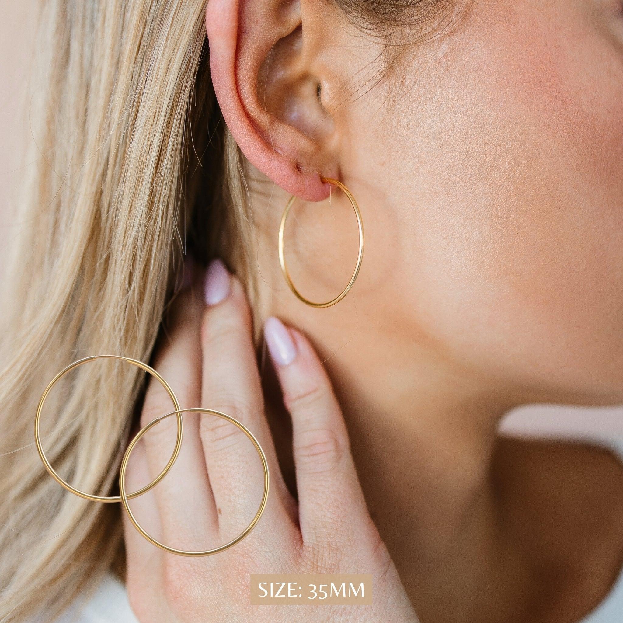 24/7 Endless Hoop Earrings - Nolia Jewelry - Meaningful + Sustainably Handcrafted Jewelry