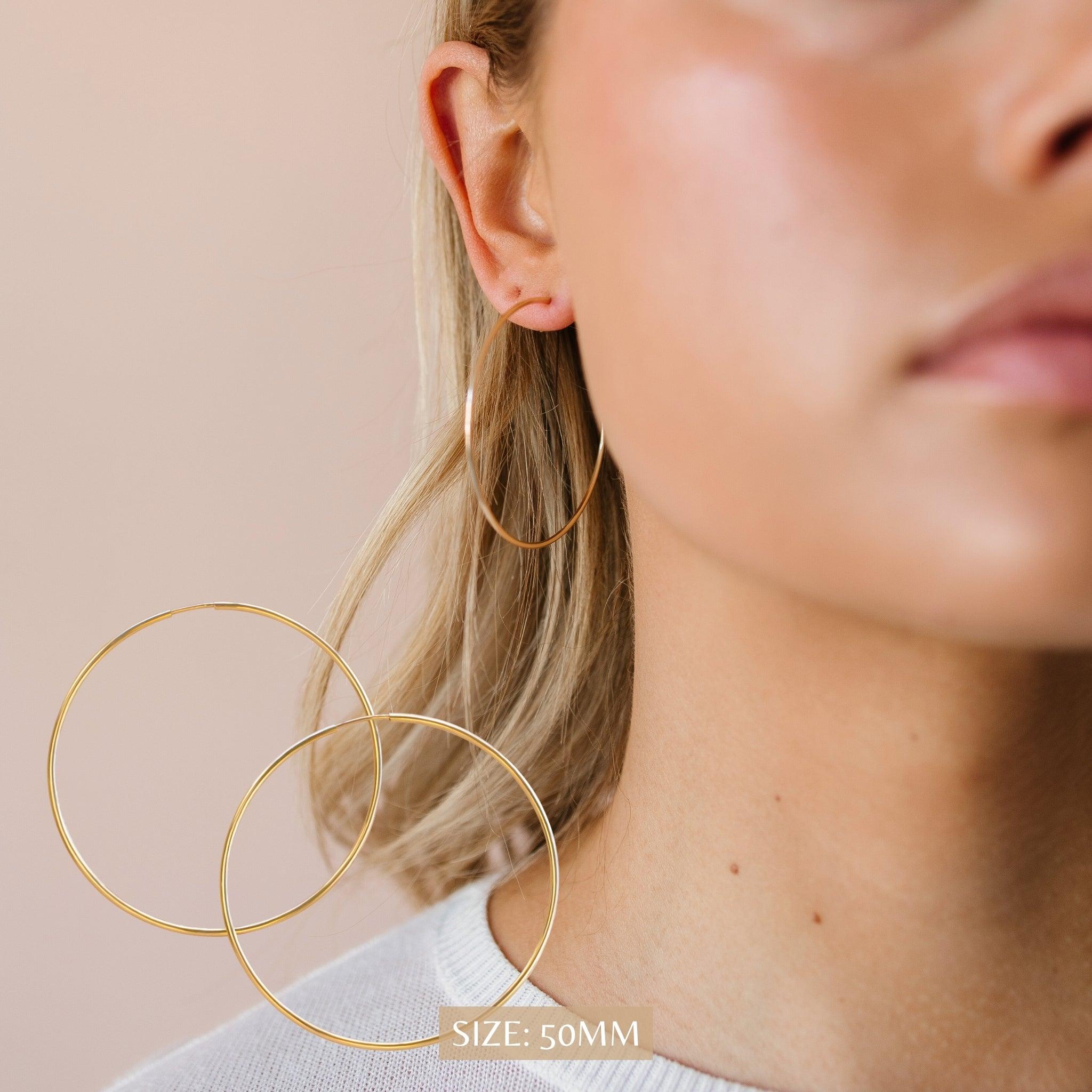 24/7 Endless Hoop Earrings - Nolia Jewelry - Meaningful + Sustainably Handcrafted Jewelry