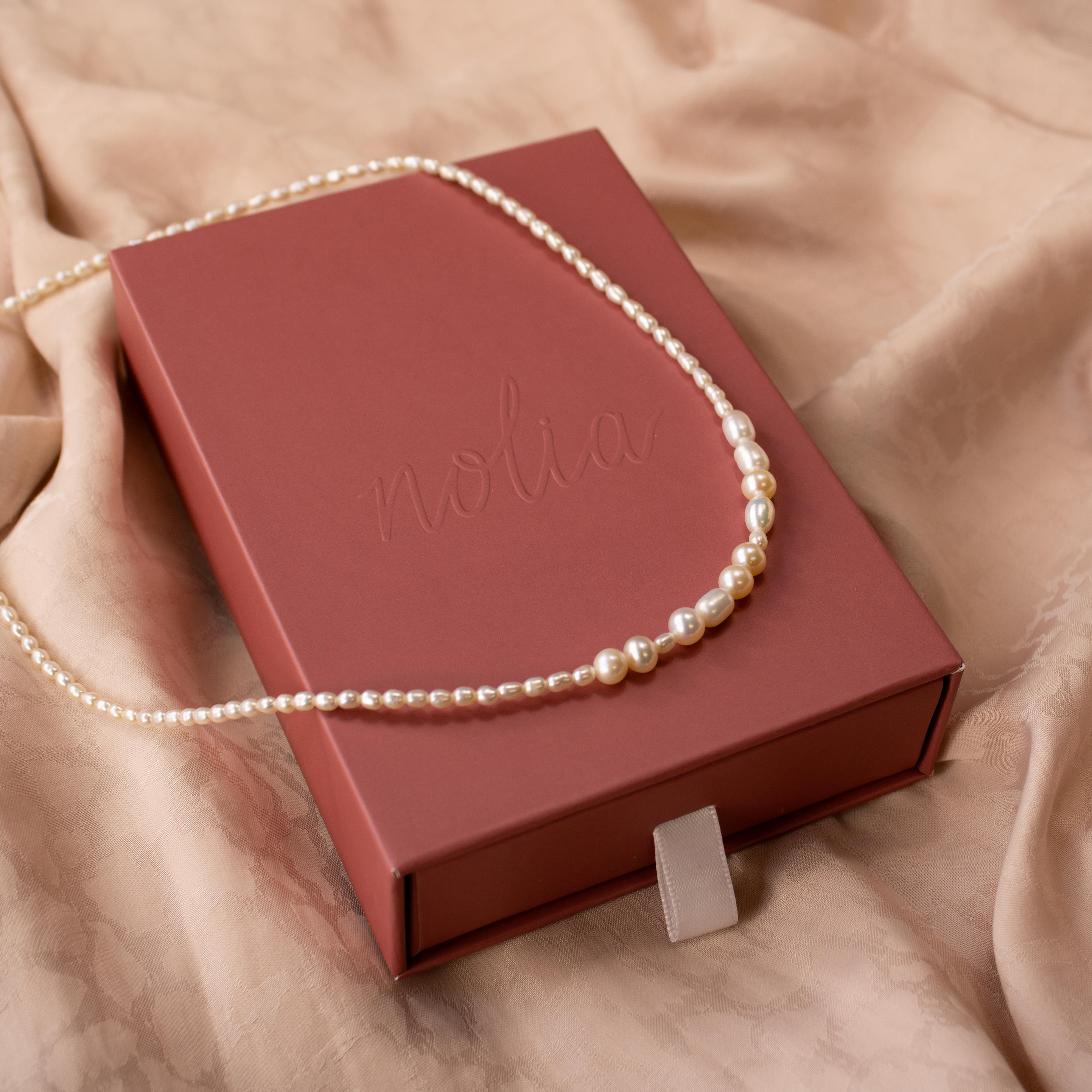 ILY Morse Code Pearl Necklace