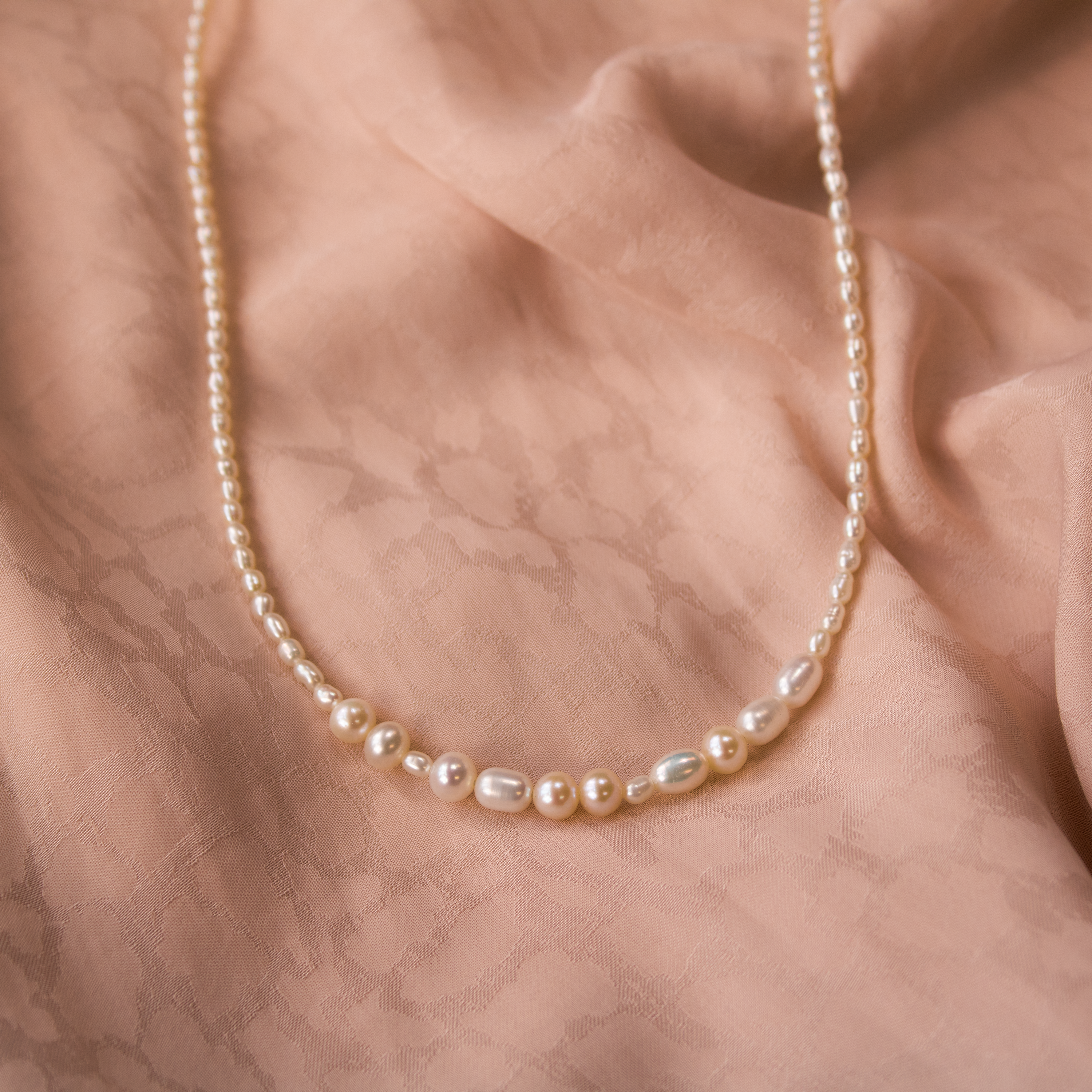 ILY Morse Code Pearl Necklace