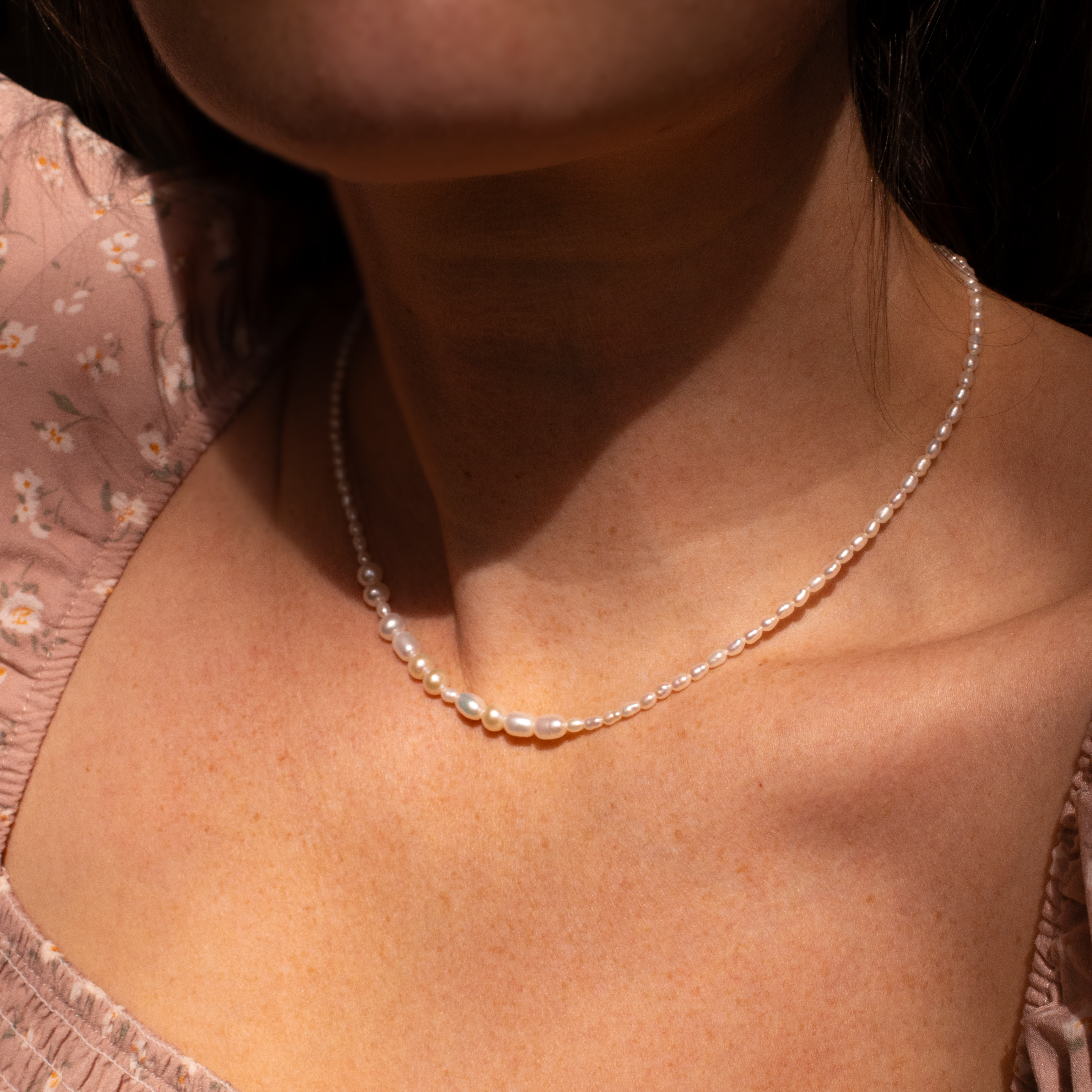 ILY Morse Code Pearl Necklace