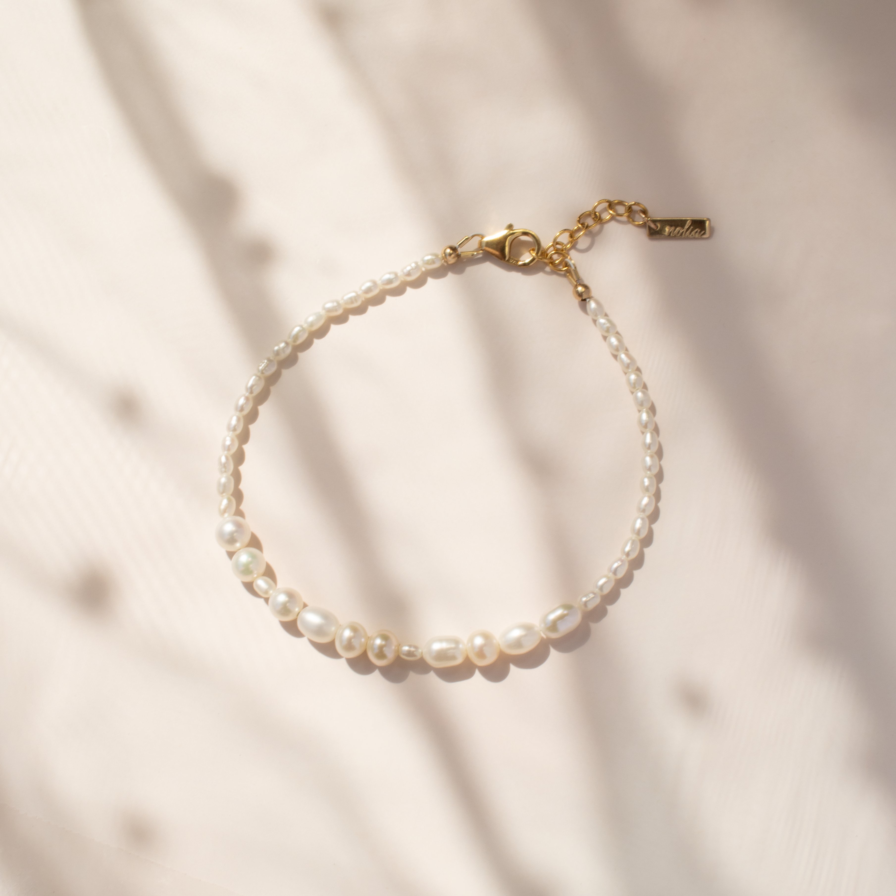 ILY Morse Code Pearl Bracelet