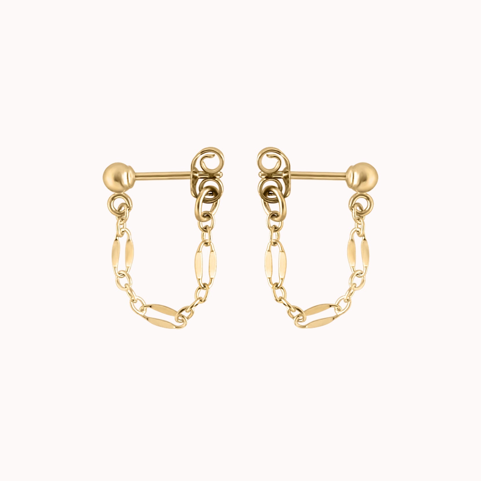 Lace Chain Loop Earrings