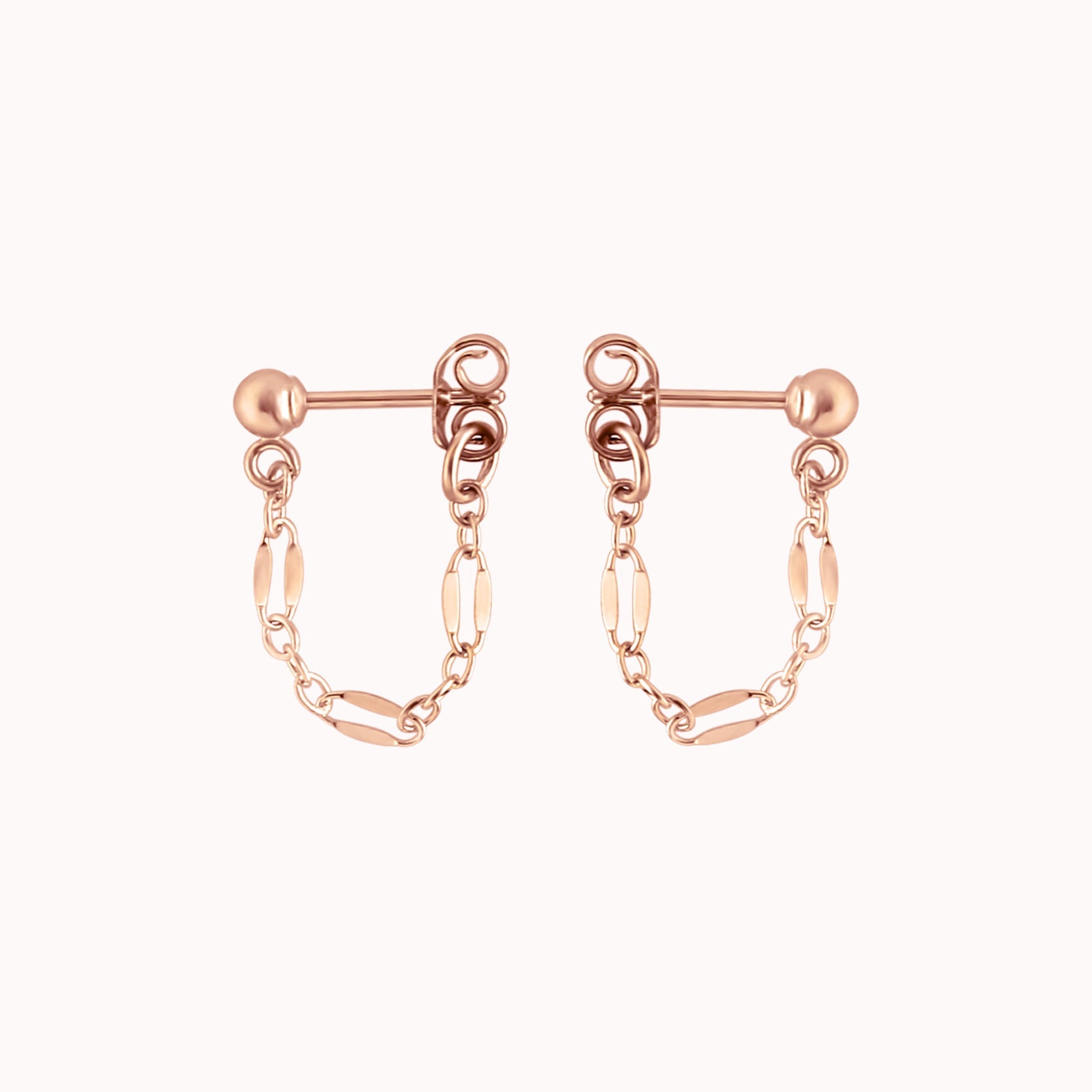 Lace Chain Loop Earrings