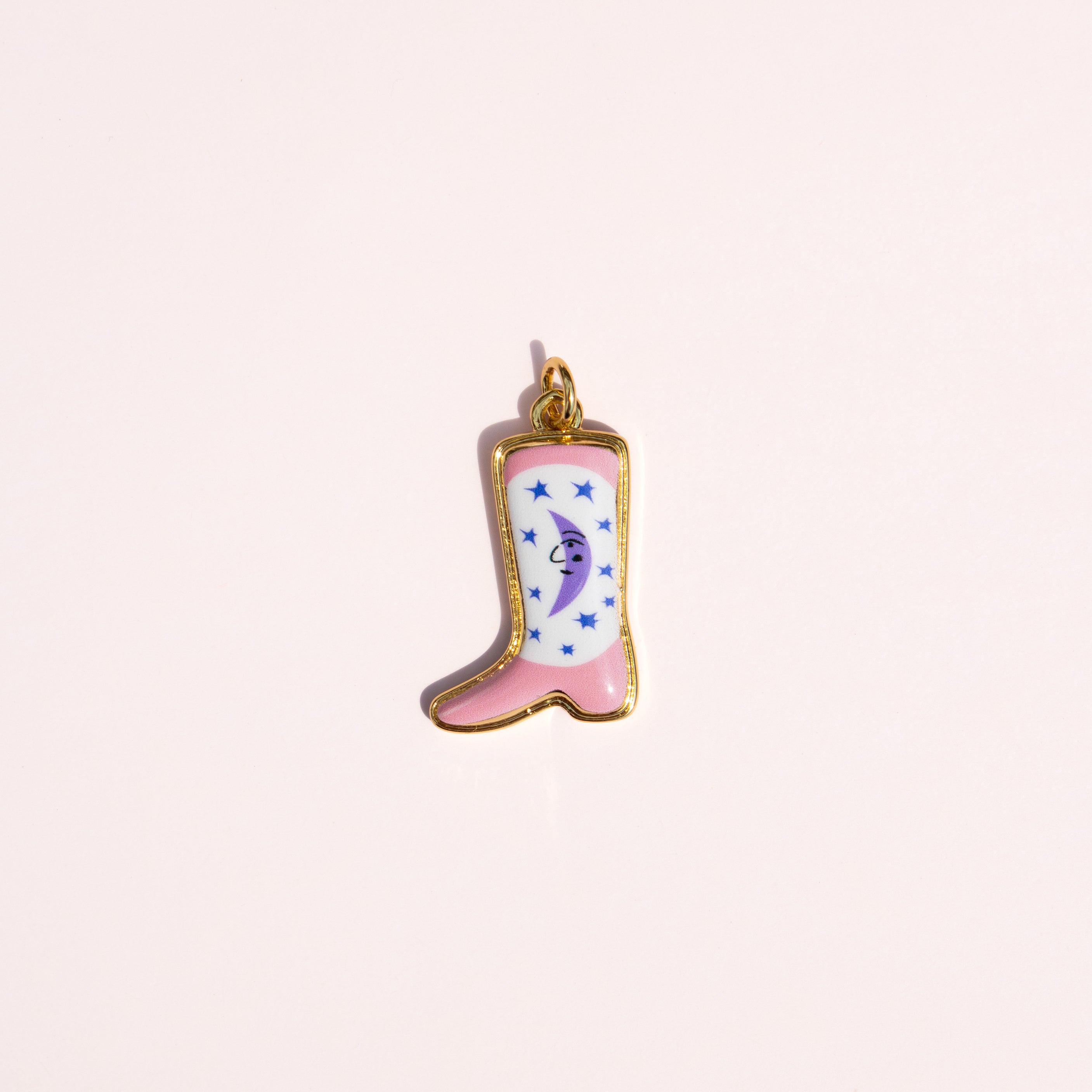 Pink Cowgirl Boot Charm
