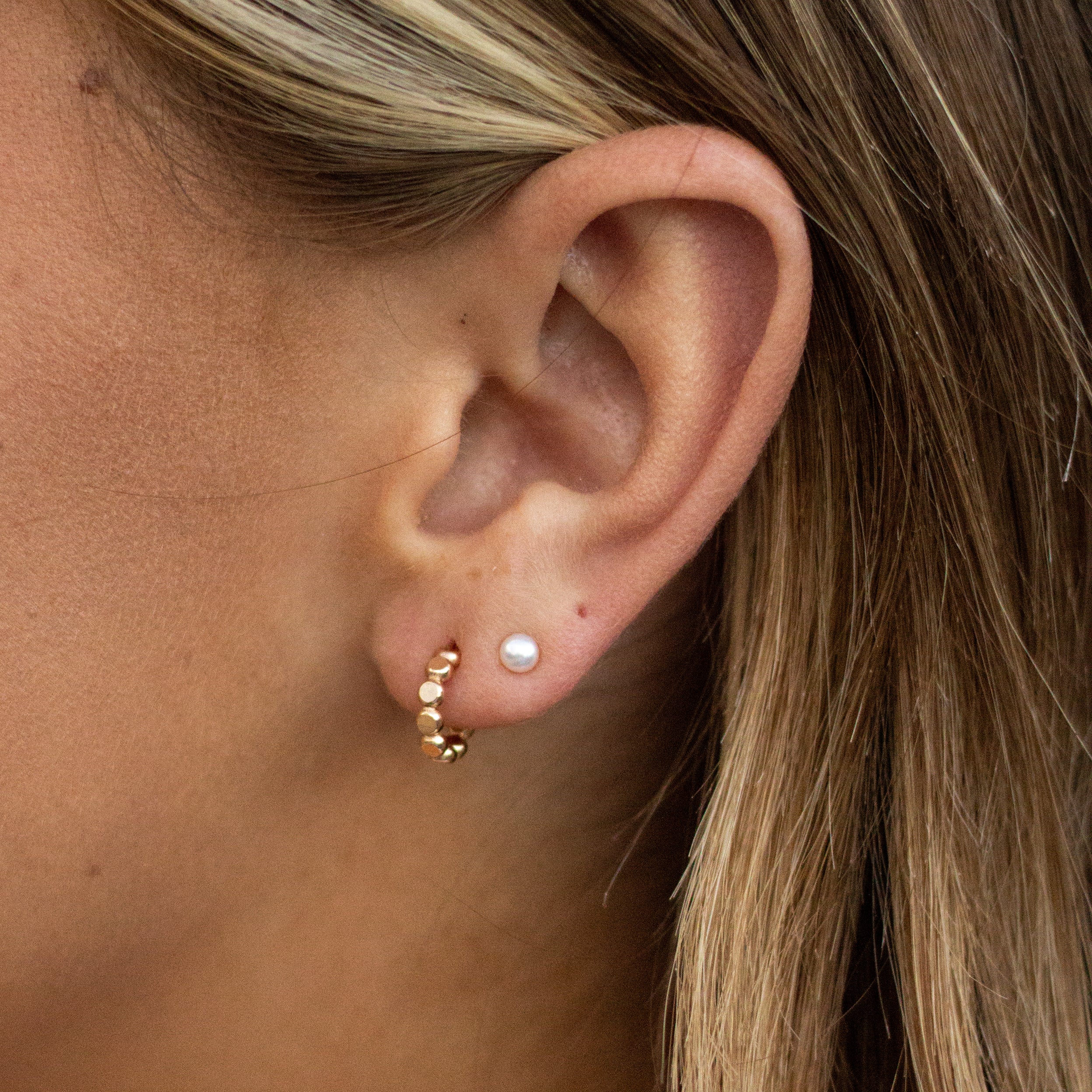 Tiny Pearl Stud Earrings