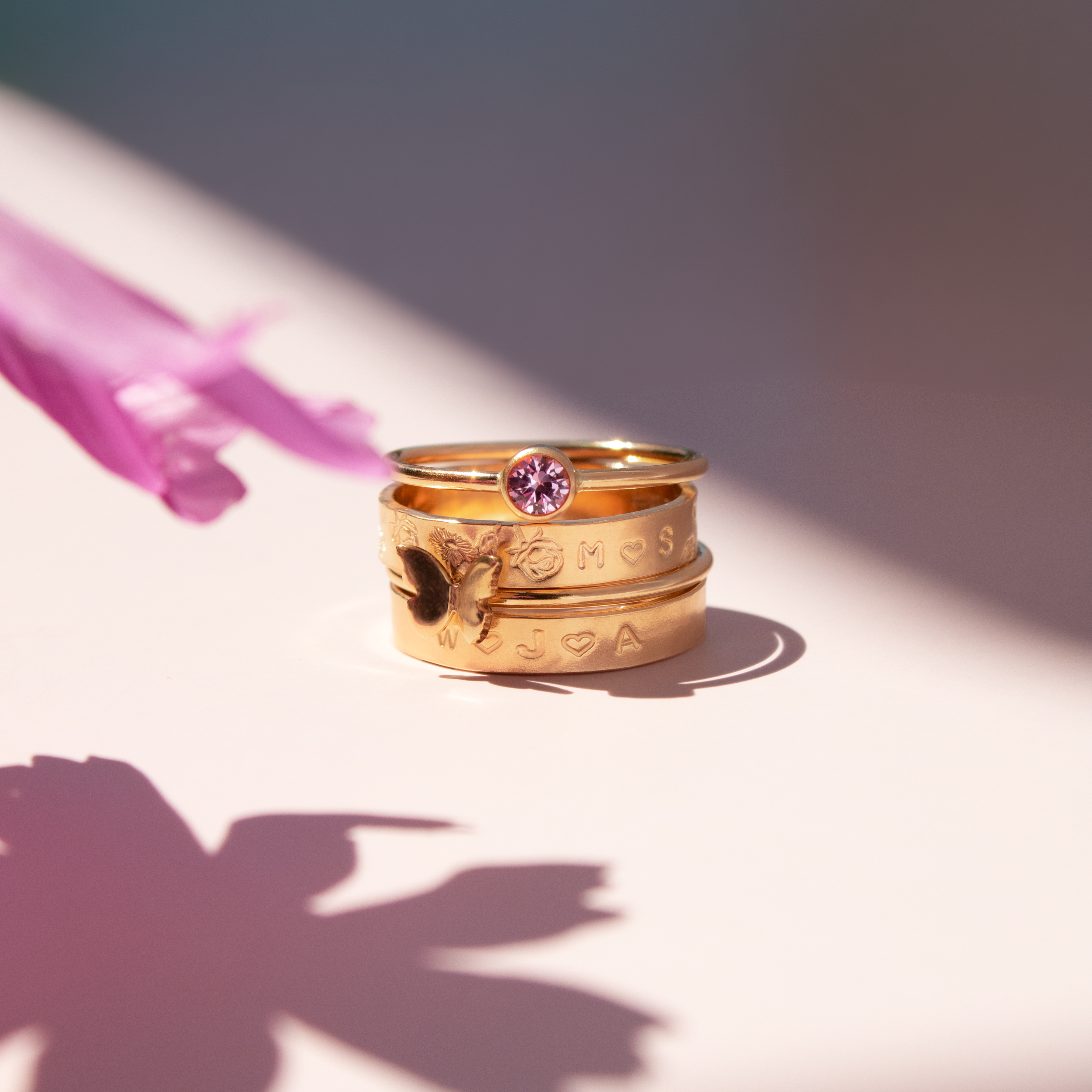 Initial + Birth Flower Band