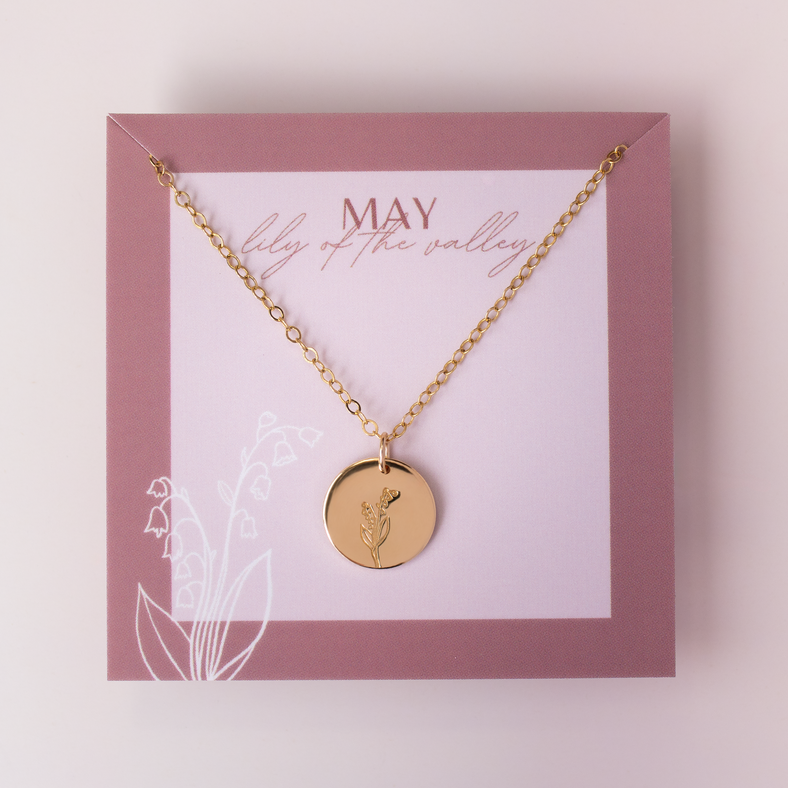 May Birth Flower Necklace • Lily of the Valley