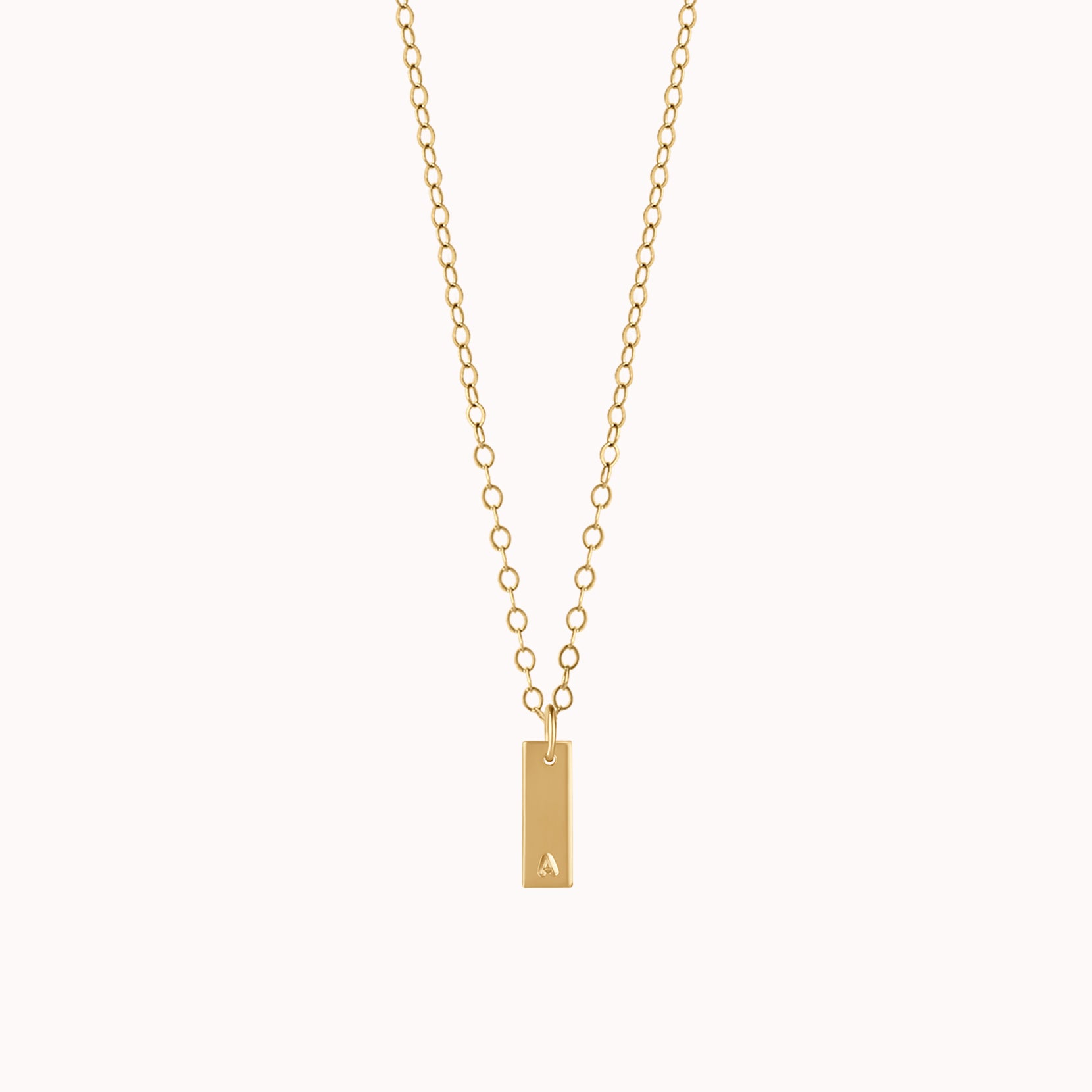 Slim Initial Tag Necklace