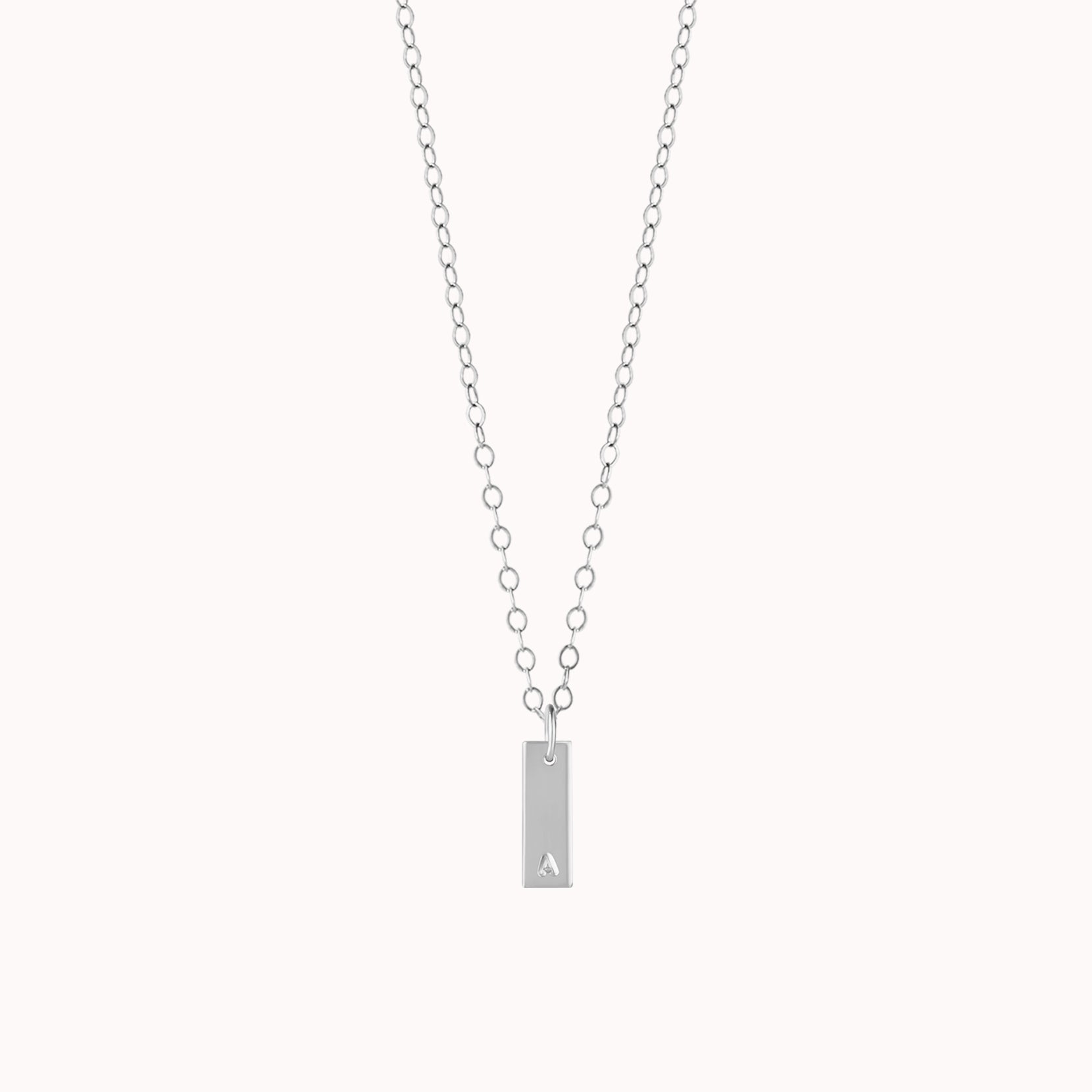 Slim Initial Tag Necklace