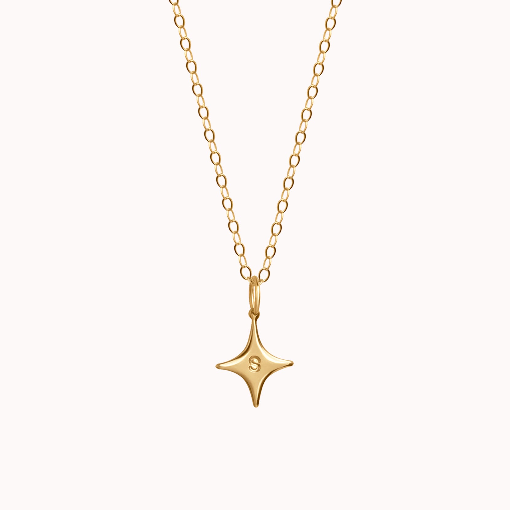 Tiny Star Initial Necklace