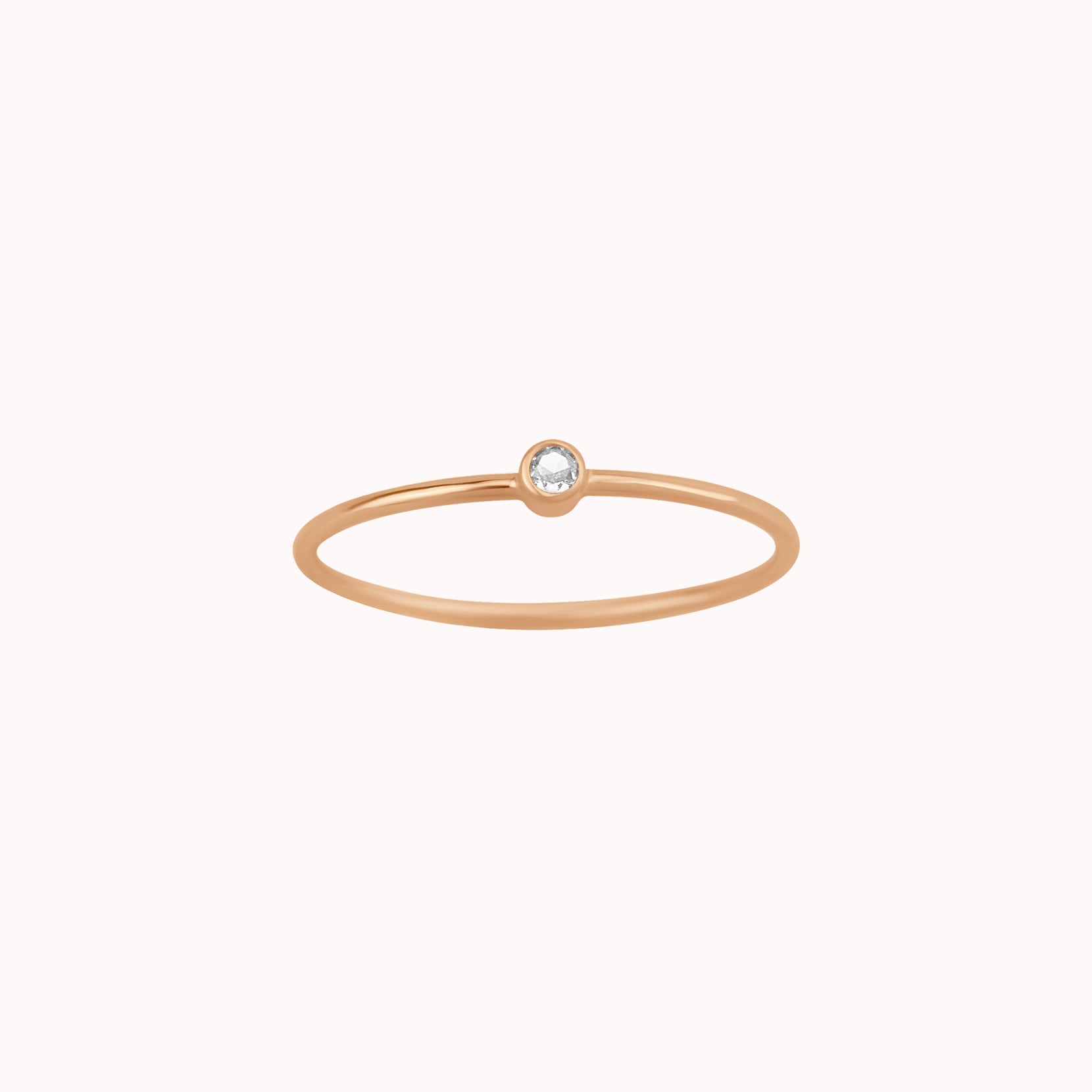 Tiny April Birthstone Ring ∙ Diamond