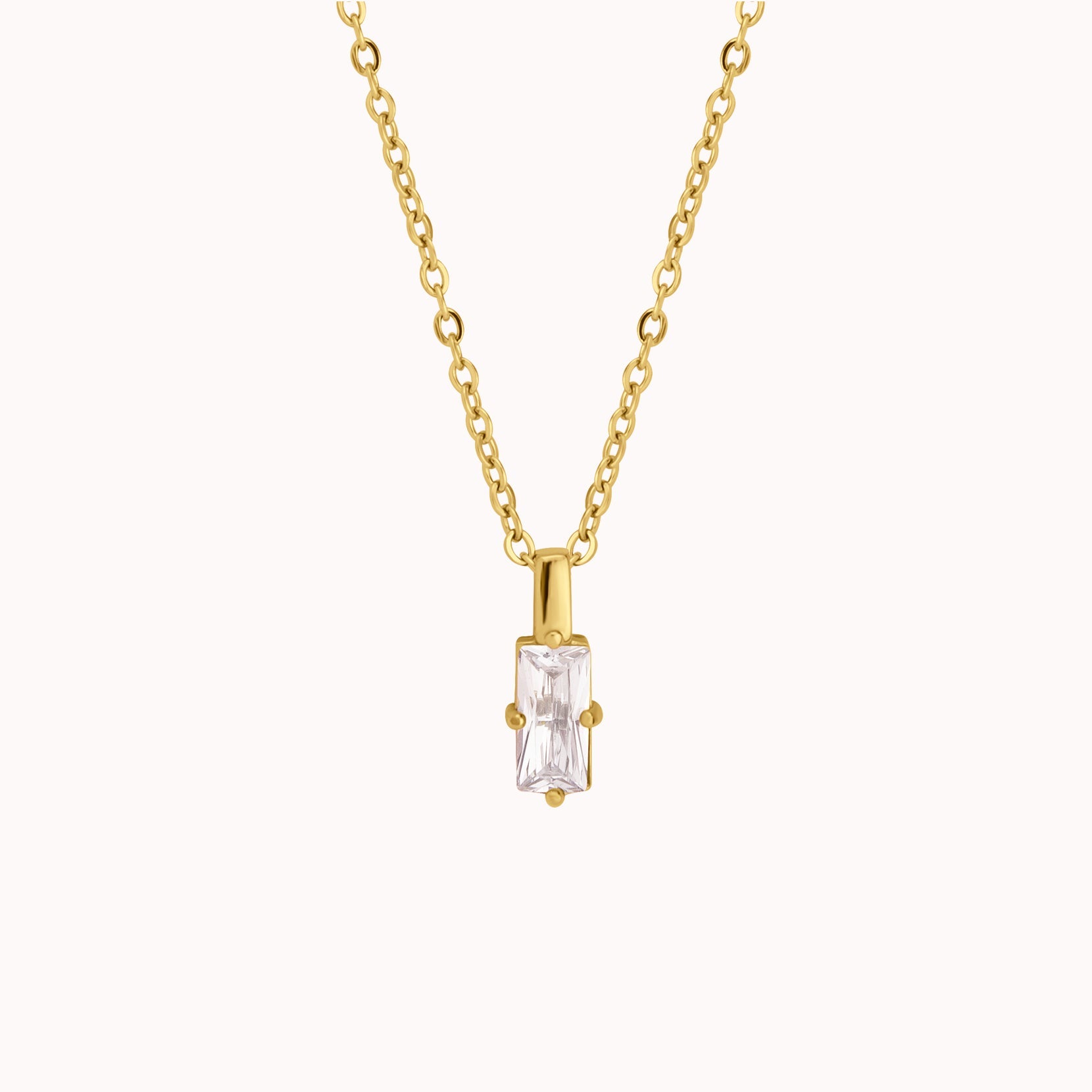 Vivian Baguette Pendant Necklace