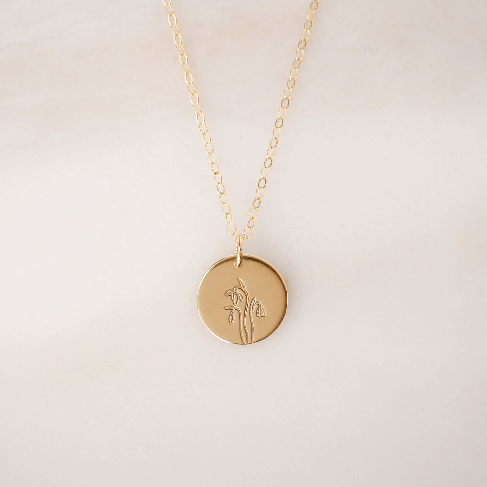 Birth Flower Necklace - Nolia Jewelry - Meaningful + Sustainably Handcrafted Jewelry
