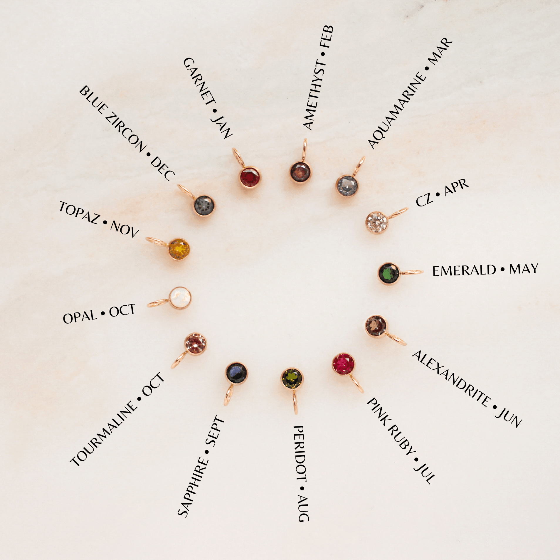Birthstone Charm Add-On - Nolia Jewelry - Meaningful + Sustainably Handcrafted Jewelry