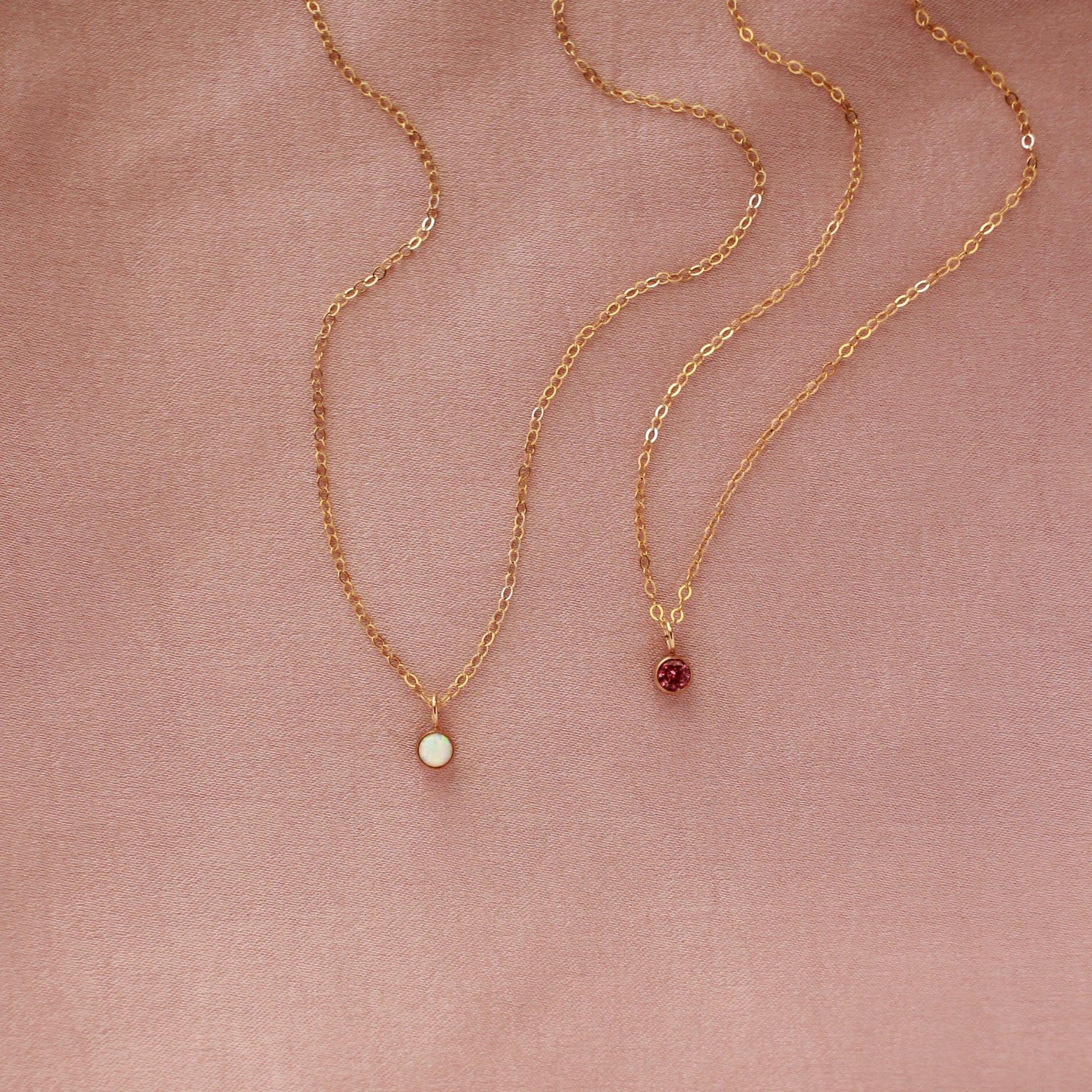 Birthstone Charm Necklace - Nolia Jewelry - Meaningful + Sustainably Handcrafted Jewelry