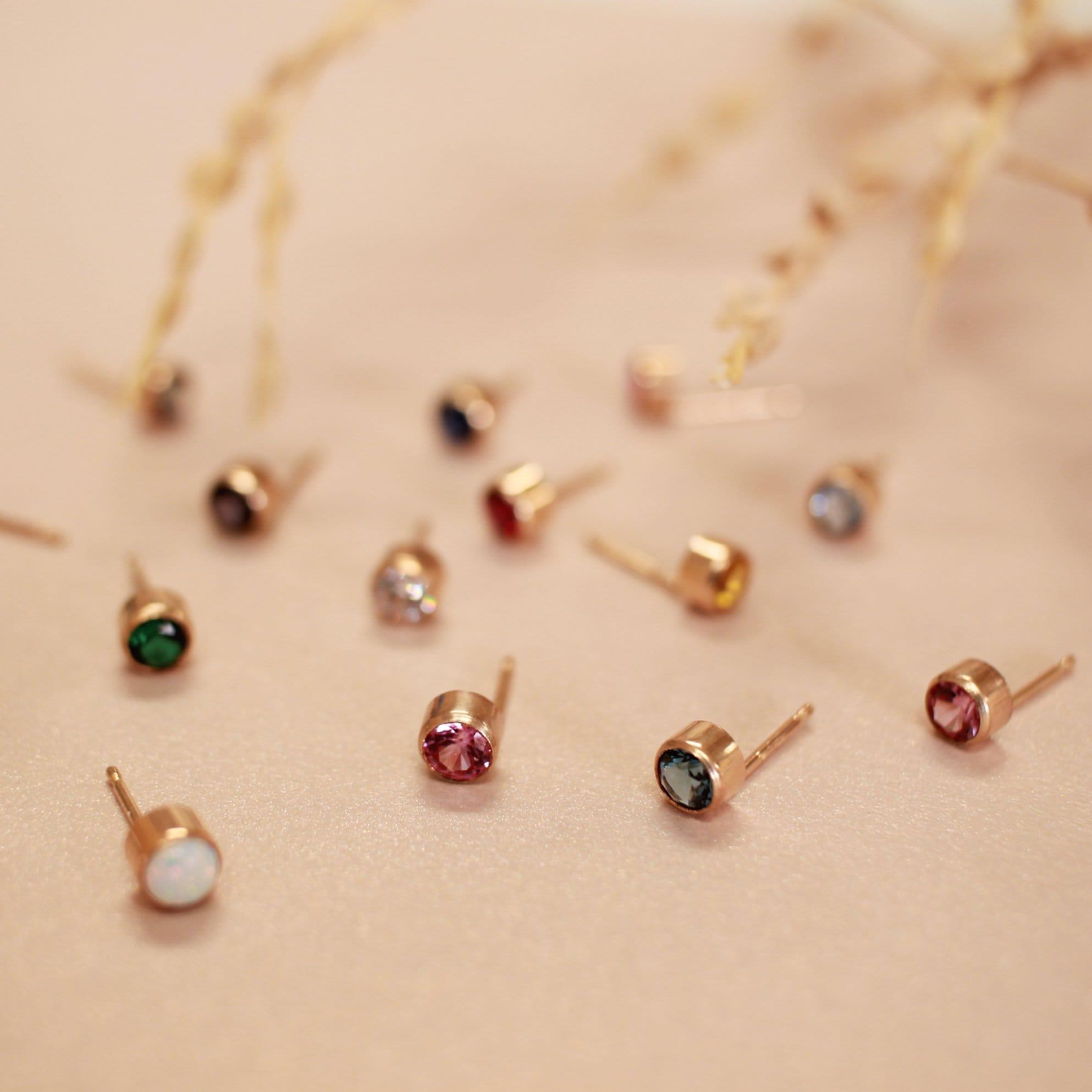 Birthstone Stud Earrings - Nolia Jewelry - Meaningful + Sustainably Handcrafted Jewelry