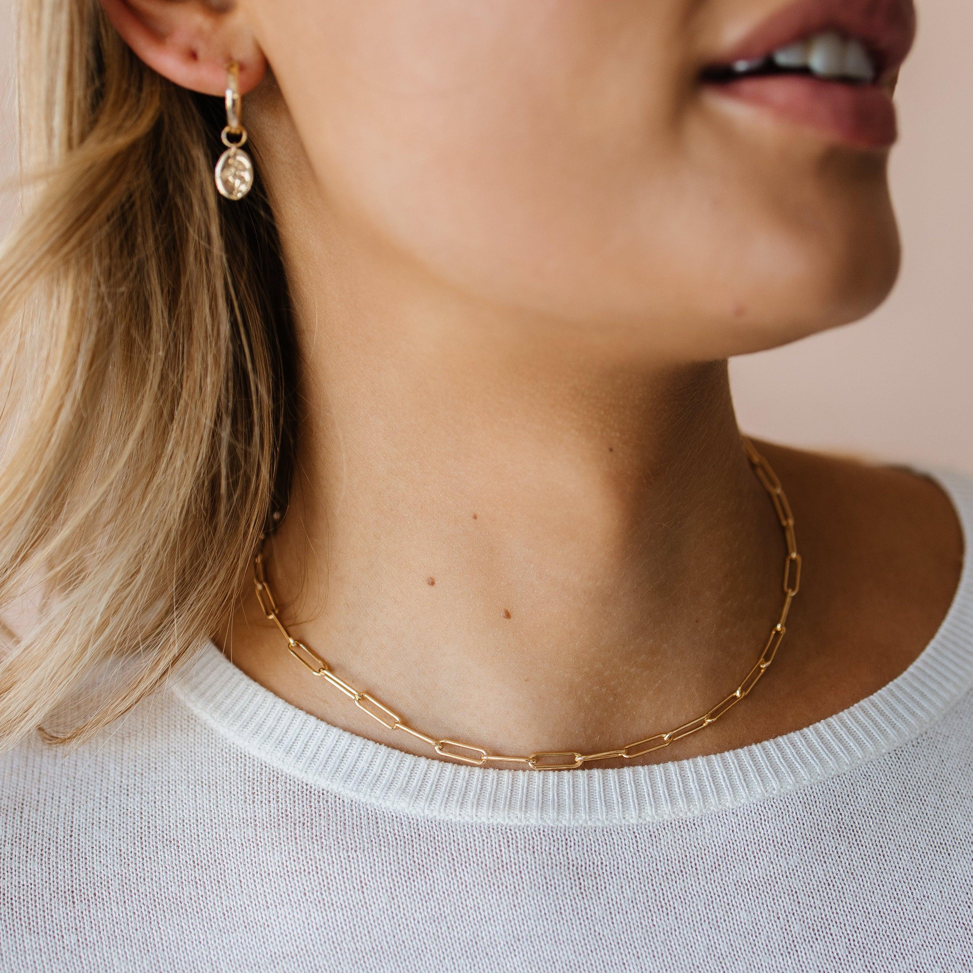 Bold Paperclip Chain Necklace - Nolia Jewelry - Meaningful + Sustainably Handcrafted Jewelry