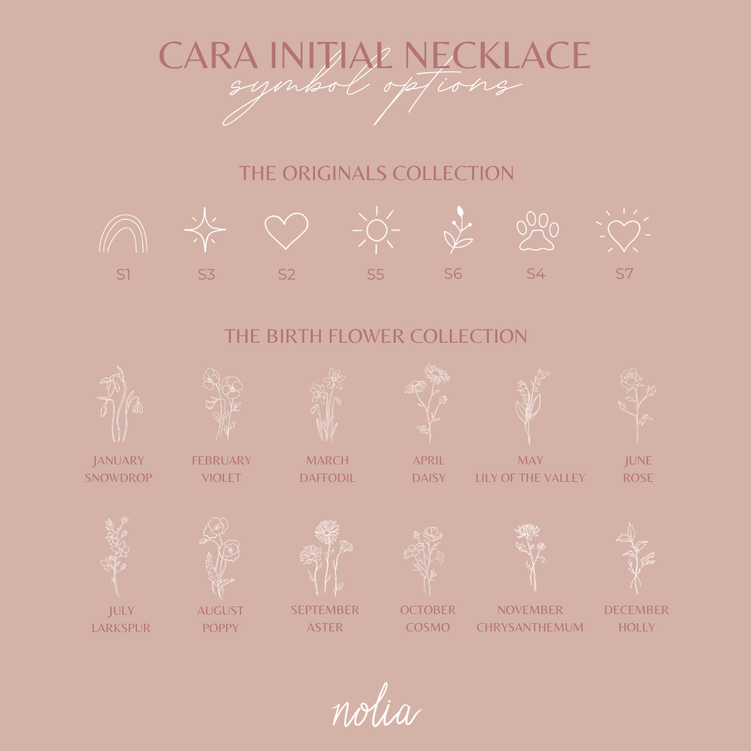 Cara Initial Necklace - Nolia Jewelry - Meaningful + Sustainably Handcrafted Jewelry