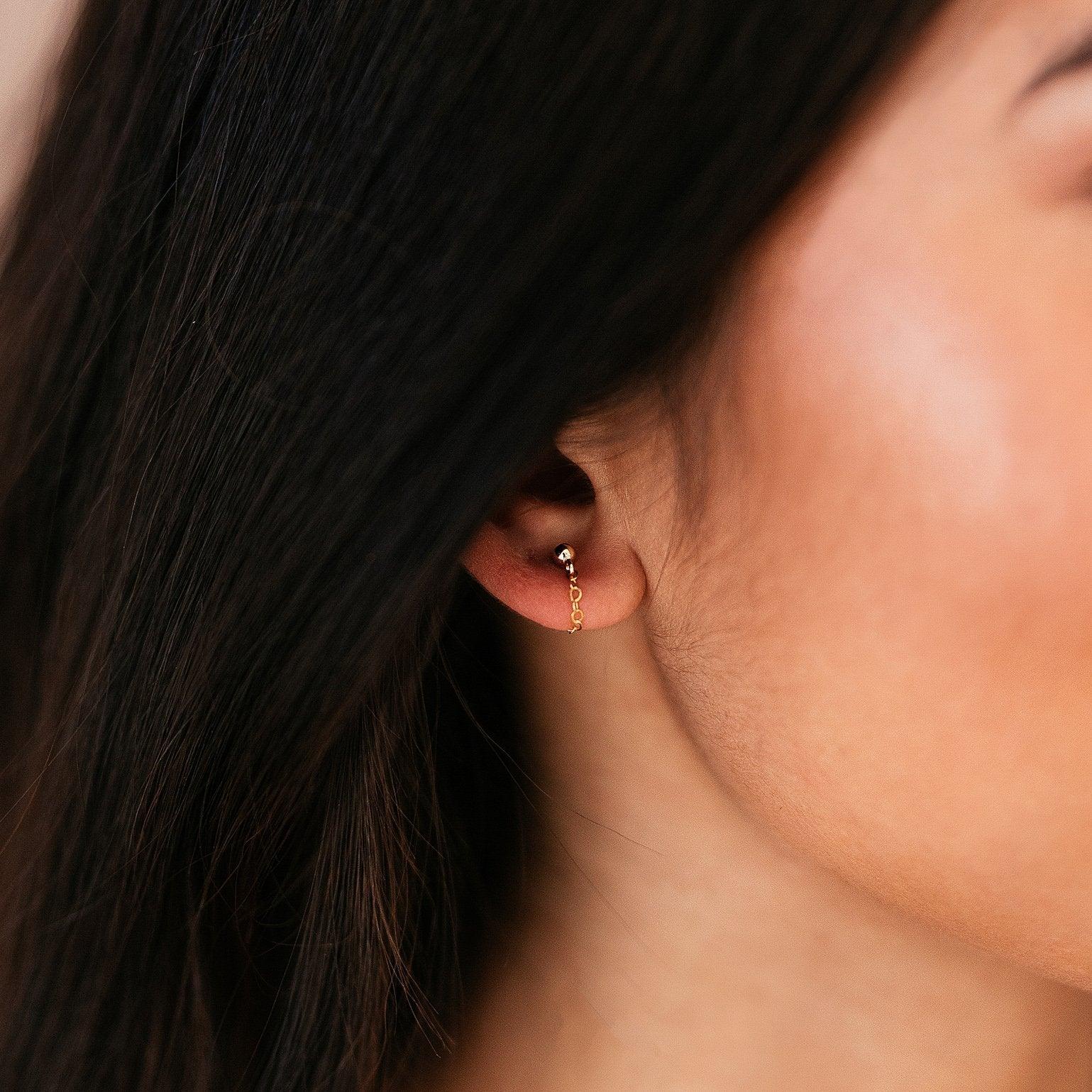 Chain Cuff Earrings - Nolia Jewelry - Meaningful + Sustainably Handcrafted Jewelry
