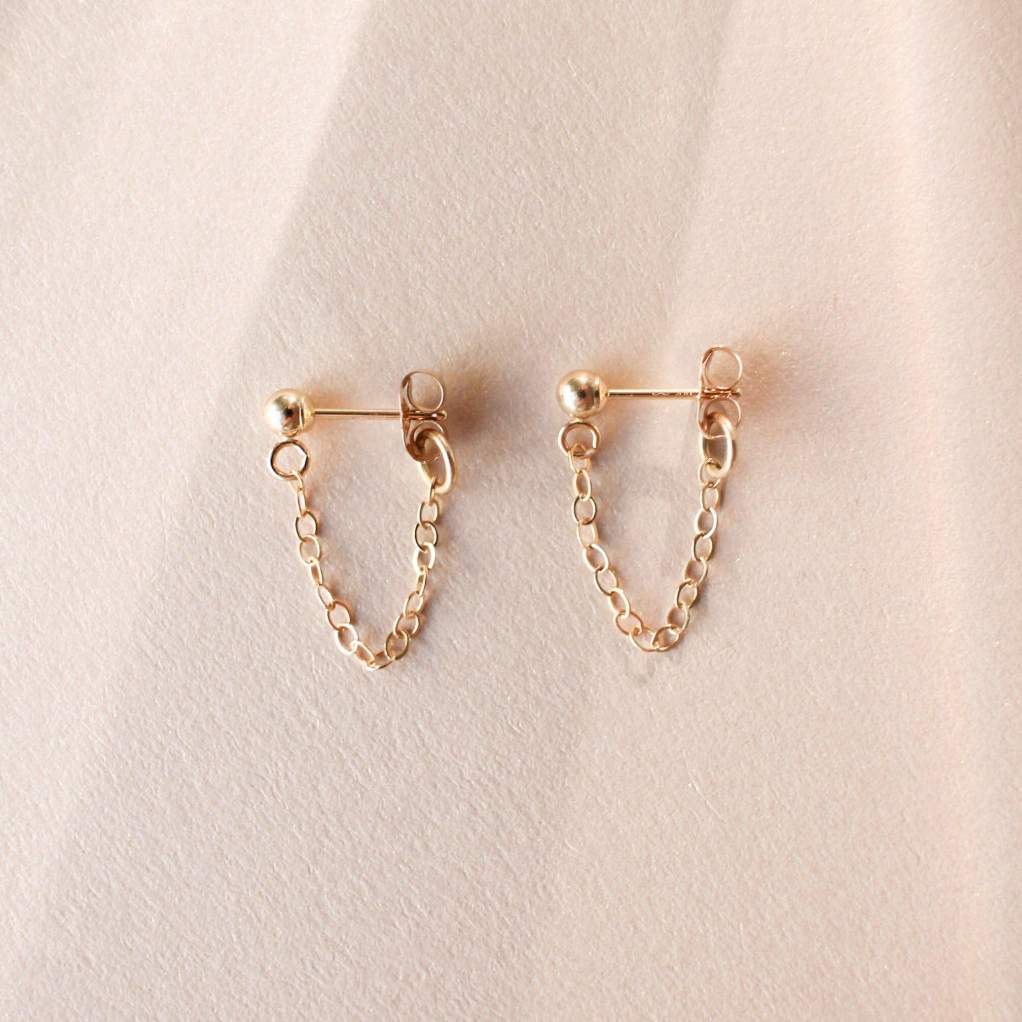 Chain Loop Earrings - Nolia Jewelry - Meaningful + Sustainably Handcrafted Jewelry
