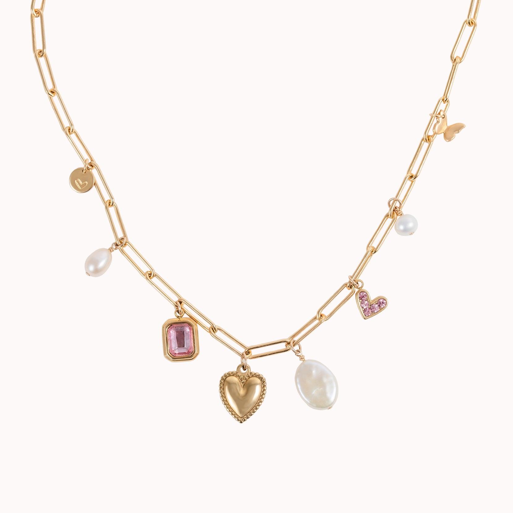 "Cross My Heart" Charm Necklace - Nolia Jewelry - Meaningful + Sustainably Handcrafted Jewelry