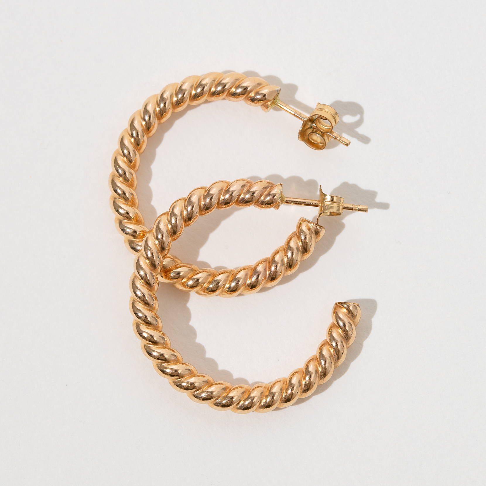 Chunky Rope Hoop Earrings - Waterproof + Hypoallergenic Jewelry