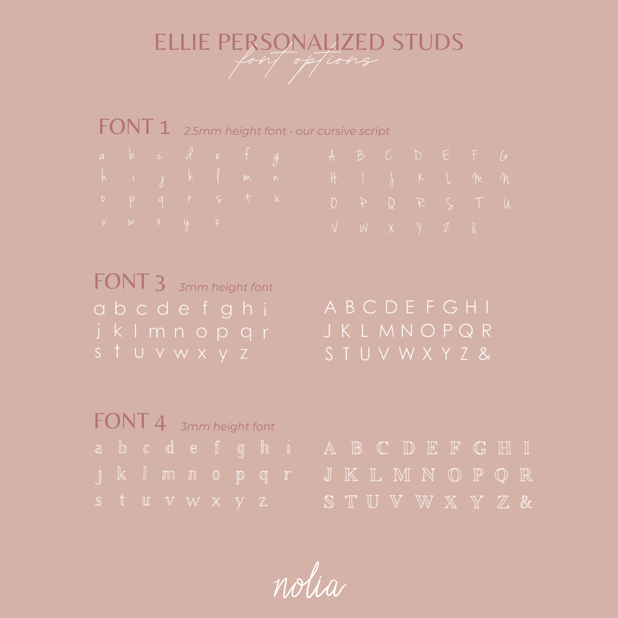 Ellie Personalized Stud Earrings - Nolia Jewelry - Meaningful + Sustainably Handcrafted Jewelry