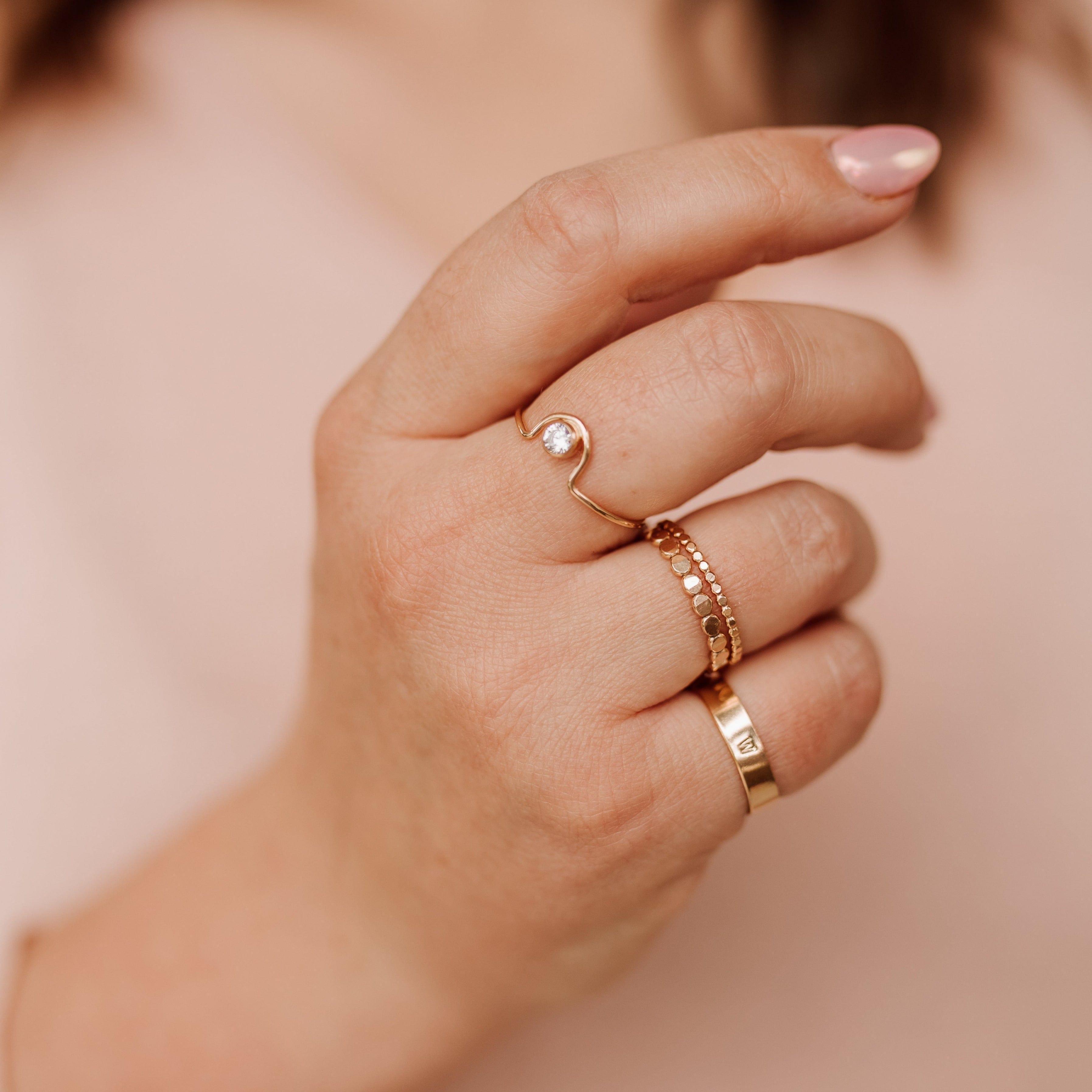 Gemstone Arch Ring - Nolia Jewelry - Meaningful + Sustainably Handcrafted Jewelry