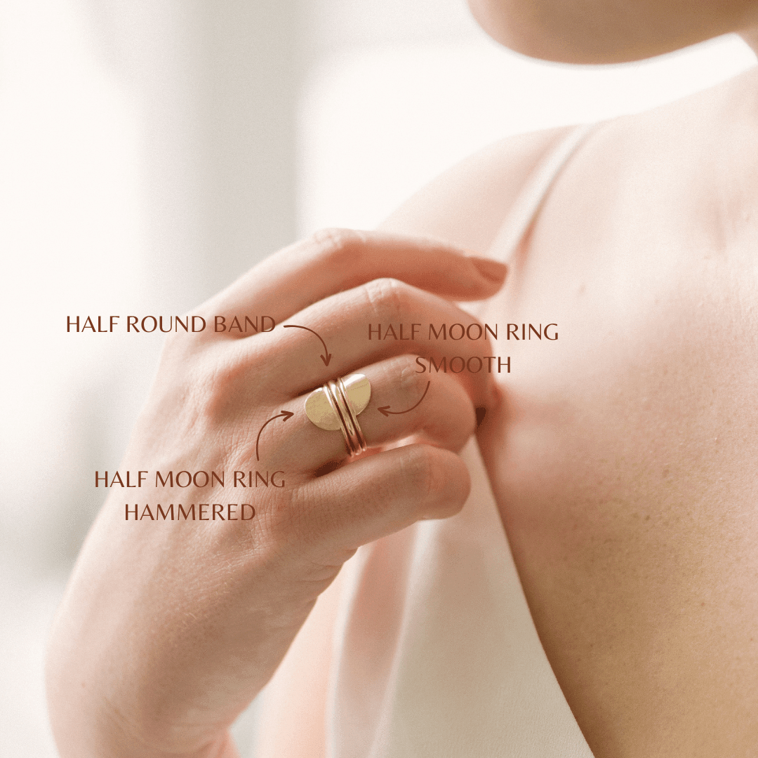 Half Moon Ring - Nolia Jewelry - Meaningful + Sustainably Handcrafted Jewelry