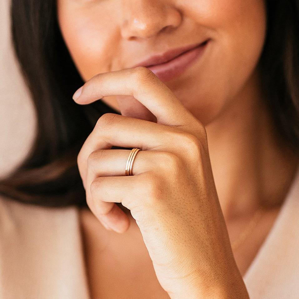 Hammered Stacking Rings - Nolia Jewelry - Meaningful + Sustainably Handcrafted Jewelry