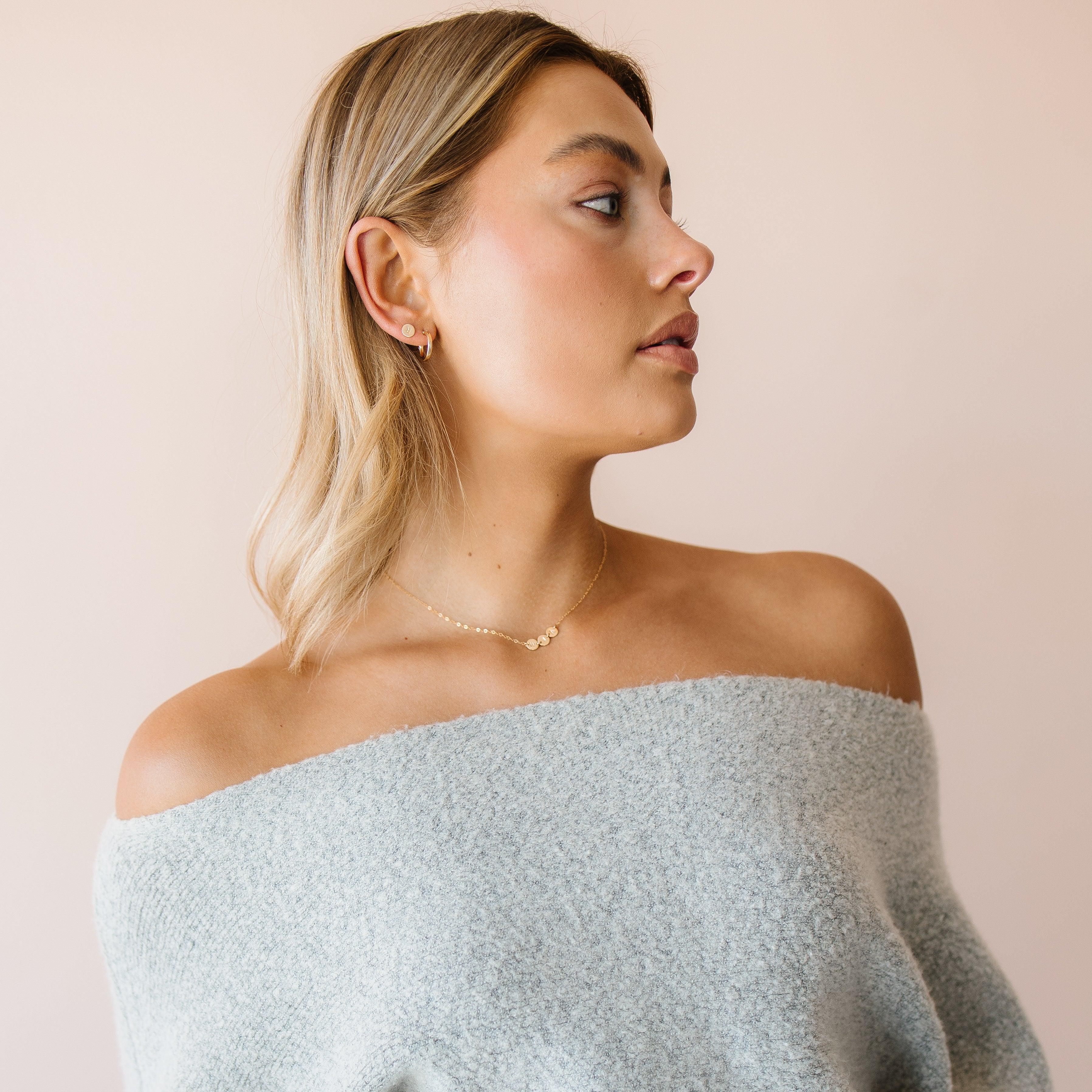 Hazel Linked Initial Necklace - Nolia Jewelry - Meaningful + Sustainably Handcrafted Jewelry