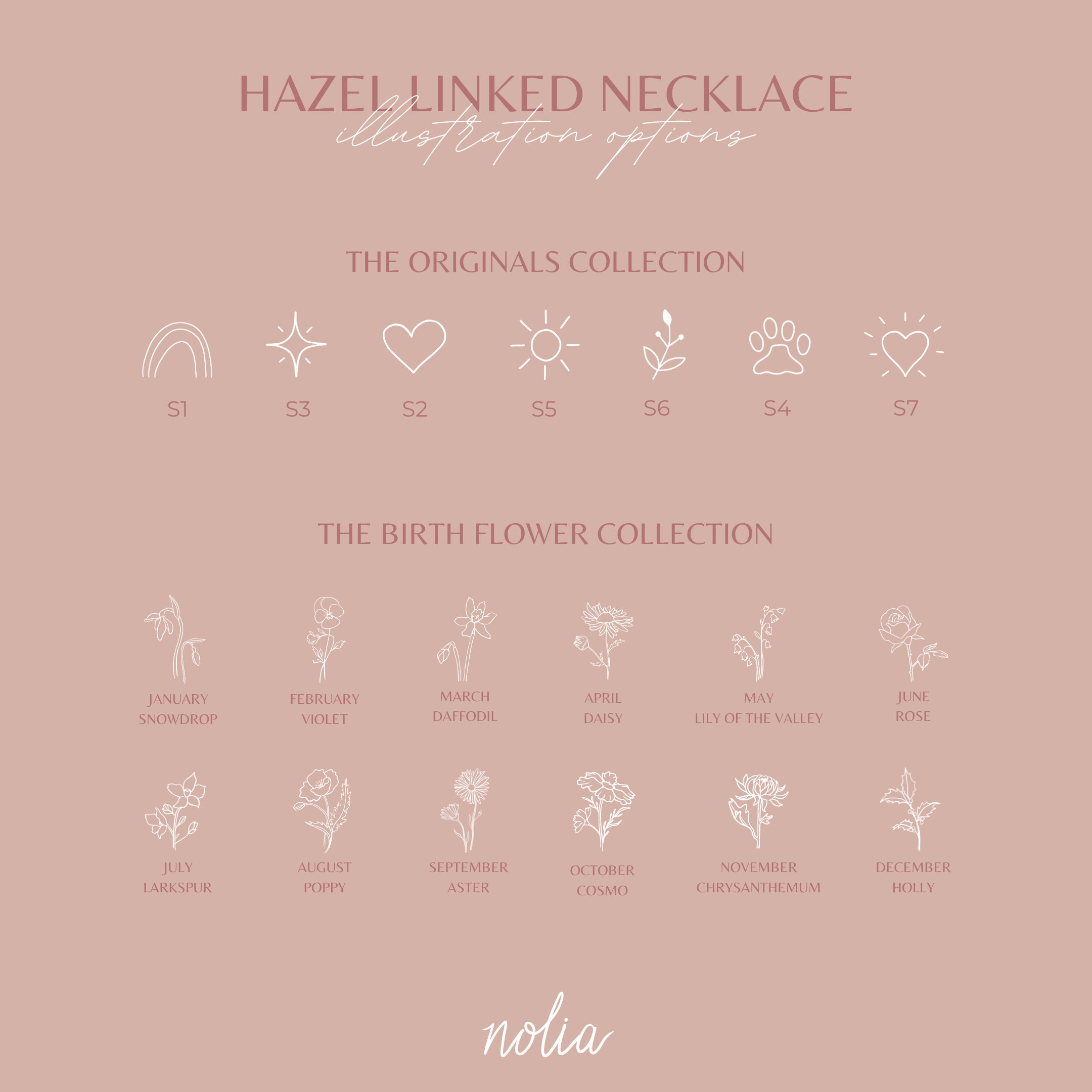 Hazel Linked Initial Necklace - Nolia Jewelry - Meaningful + Sustainably Handcrafted Jewelry