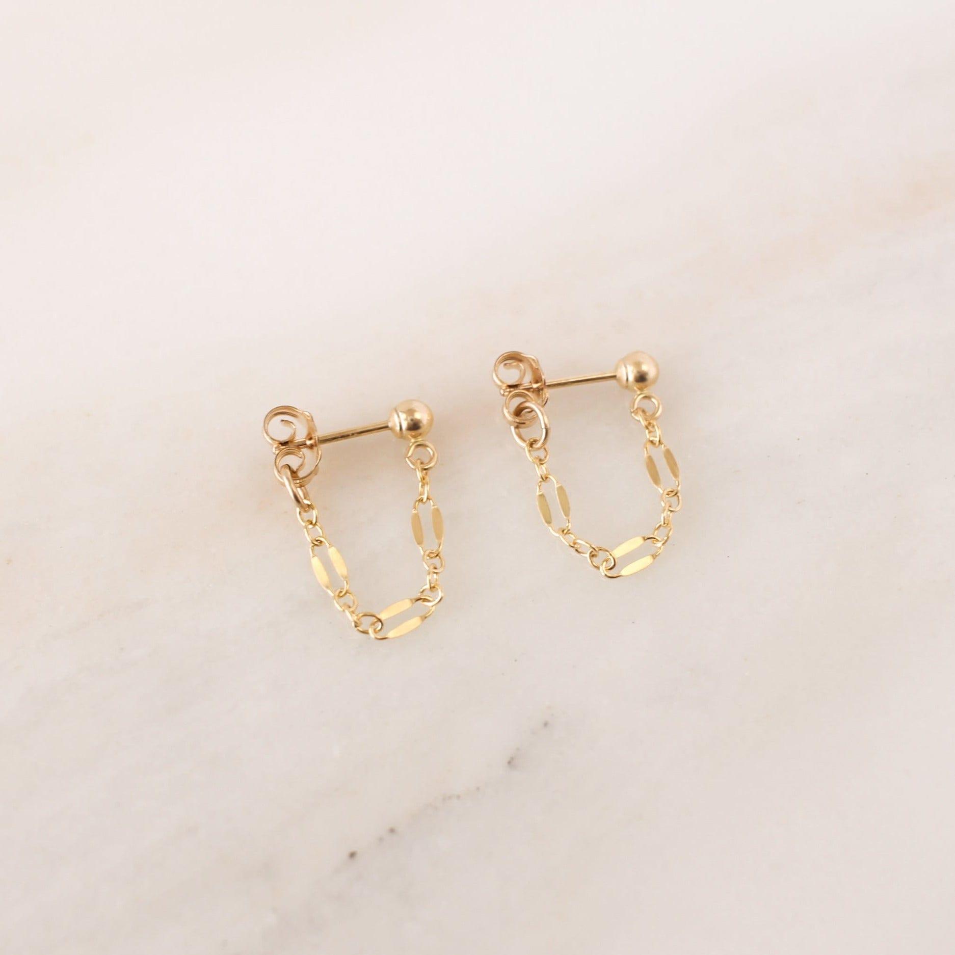Lace Chain Loop Earrings - Nolia Jewelry - Meaningful + Sustainably Handcrafted Jewelry