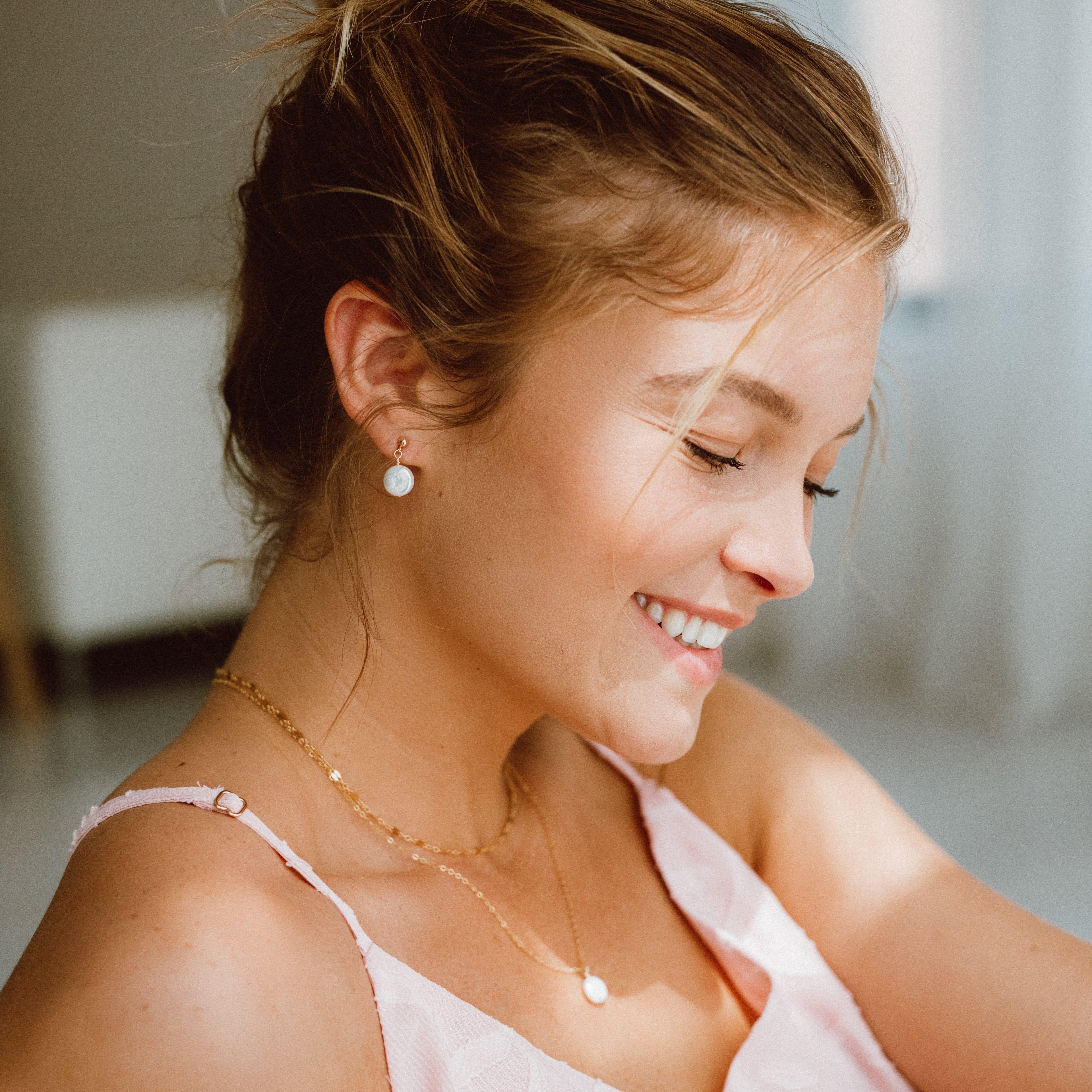 Lana Pearl Drop Earrings - Nolia Jewelry - Meaningful + Sustainably Handcrafted Jewelry