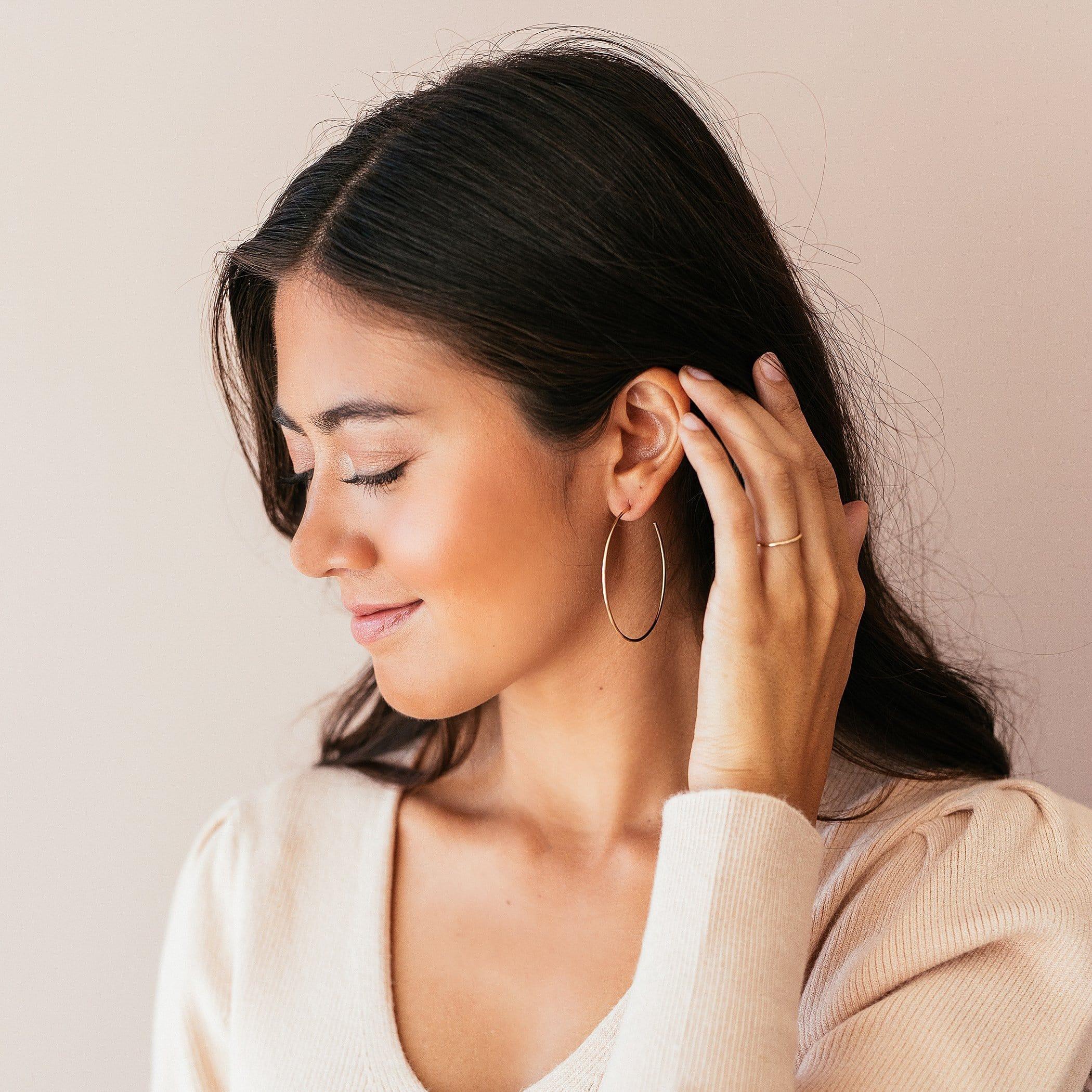 Large Everyday Hoop Earrings - Nolia Jewelry - Meaningful + Sustainably Handcrafted Jewelry