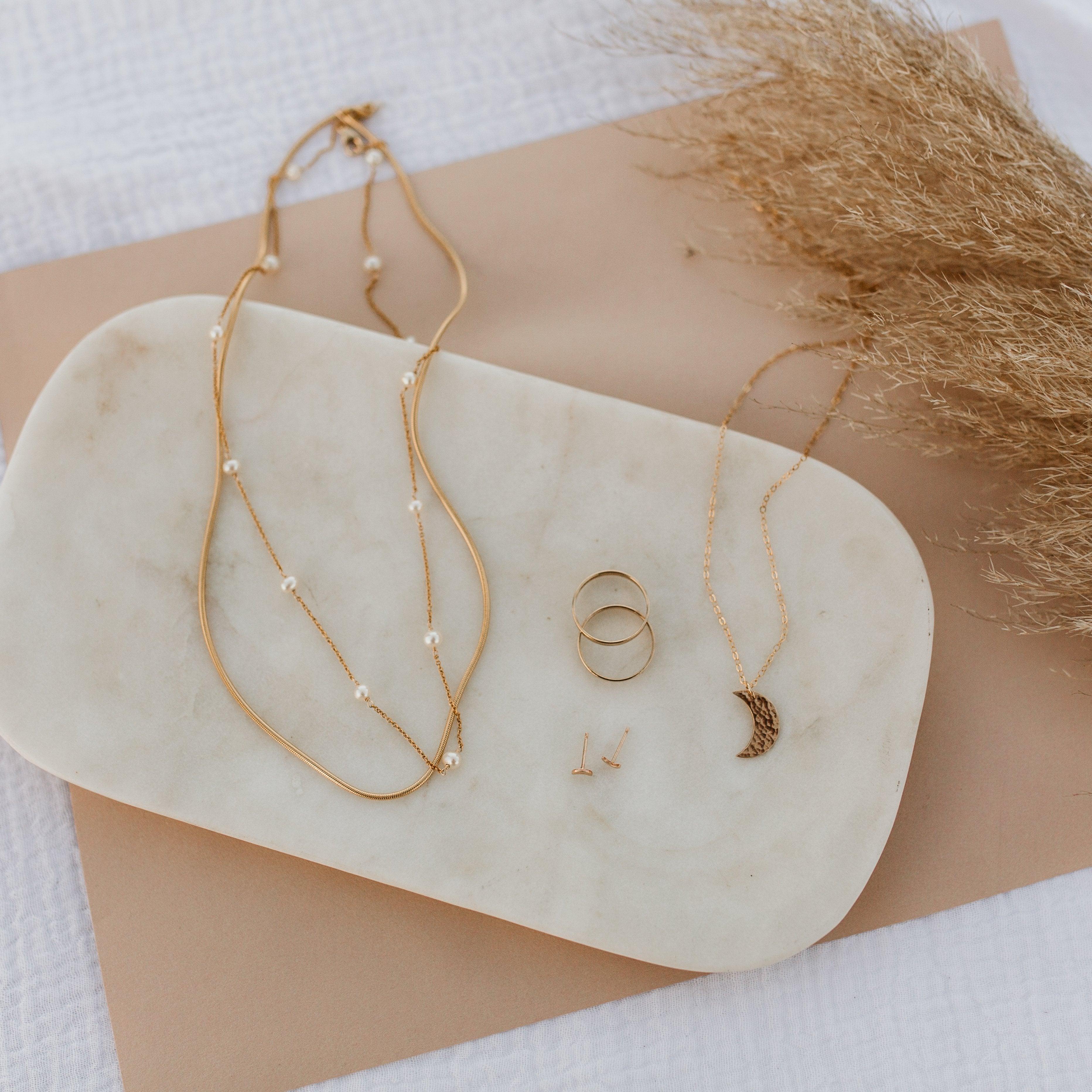 Lunar Phases Necklace - Nolia Jewelry - Meaningful + Sustainably Handcrafted Jewelry