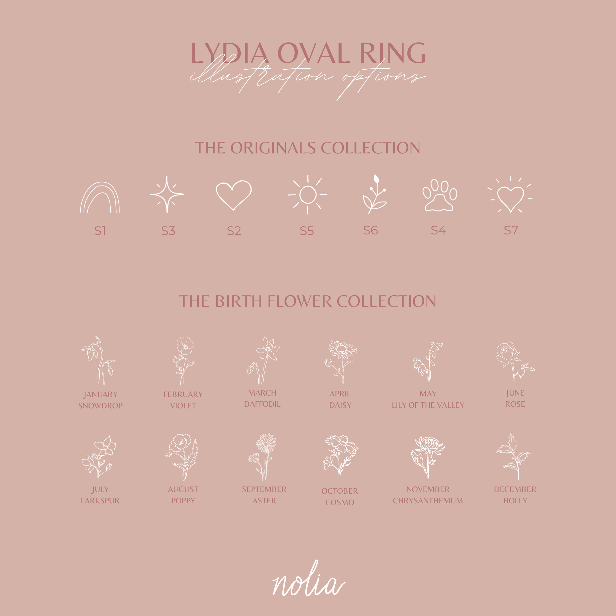 Lydia Oval Initial Ring - Nolia Jewelry - Meaningful + Sustainably Handcrafted Jewelry