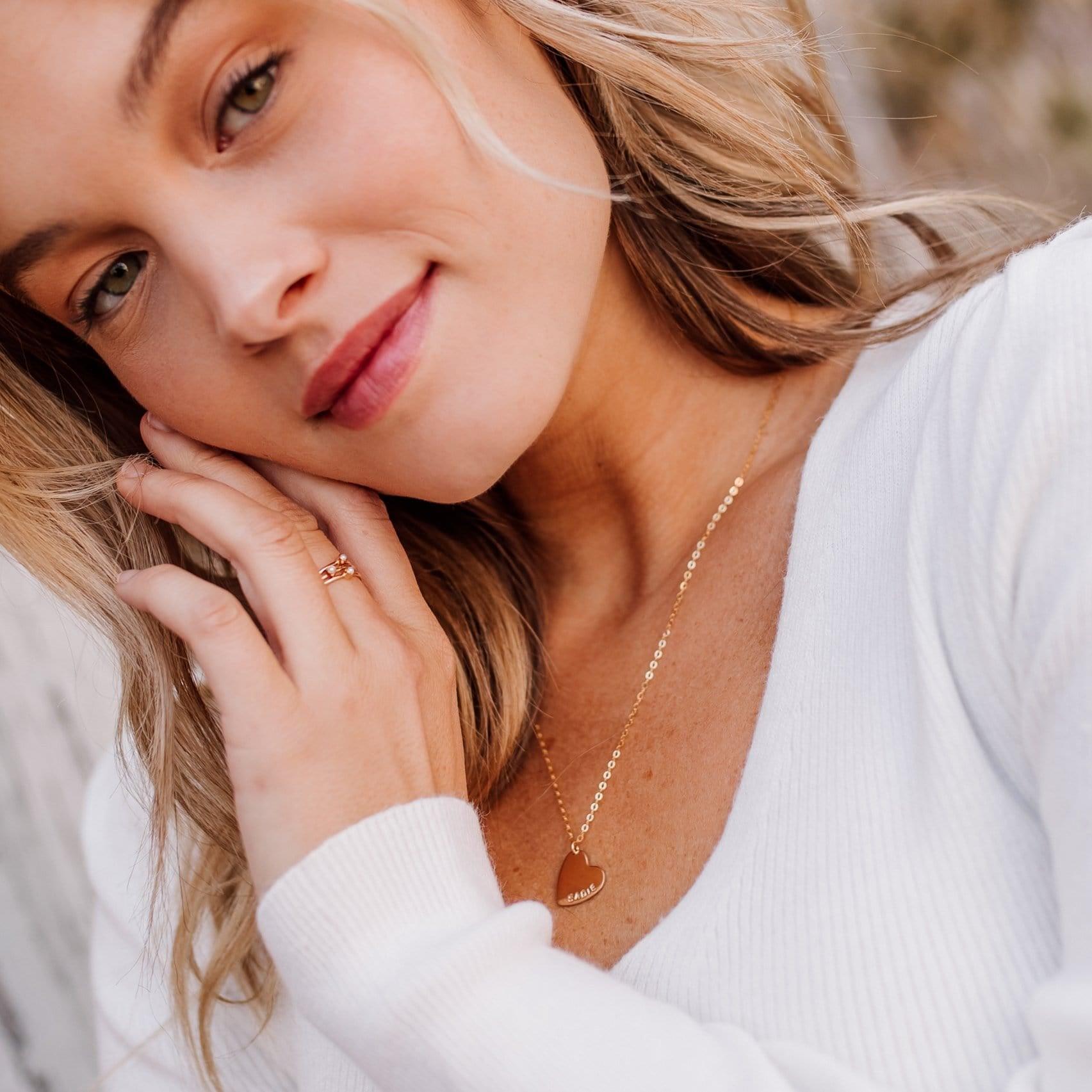 Maeve Heart Necklace - Nolia Jewelry - Meaningful + Sustainably Handcrafted Jewelry