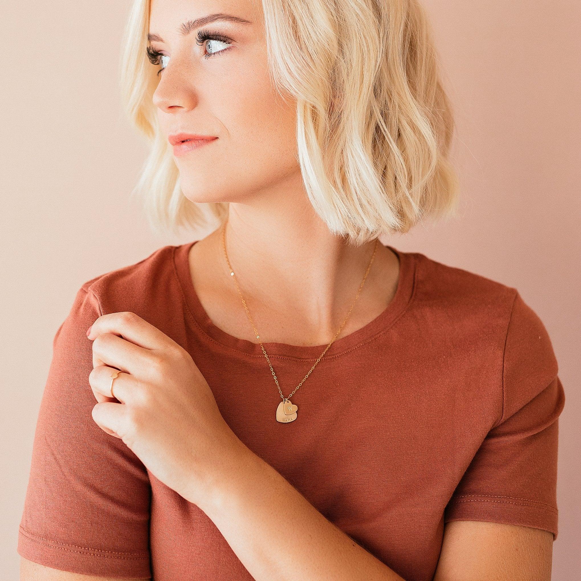 Mama's Heart Necklace - Nolia Jewelry - Meaningful + Sustainably Handcrafted Jewelry