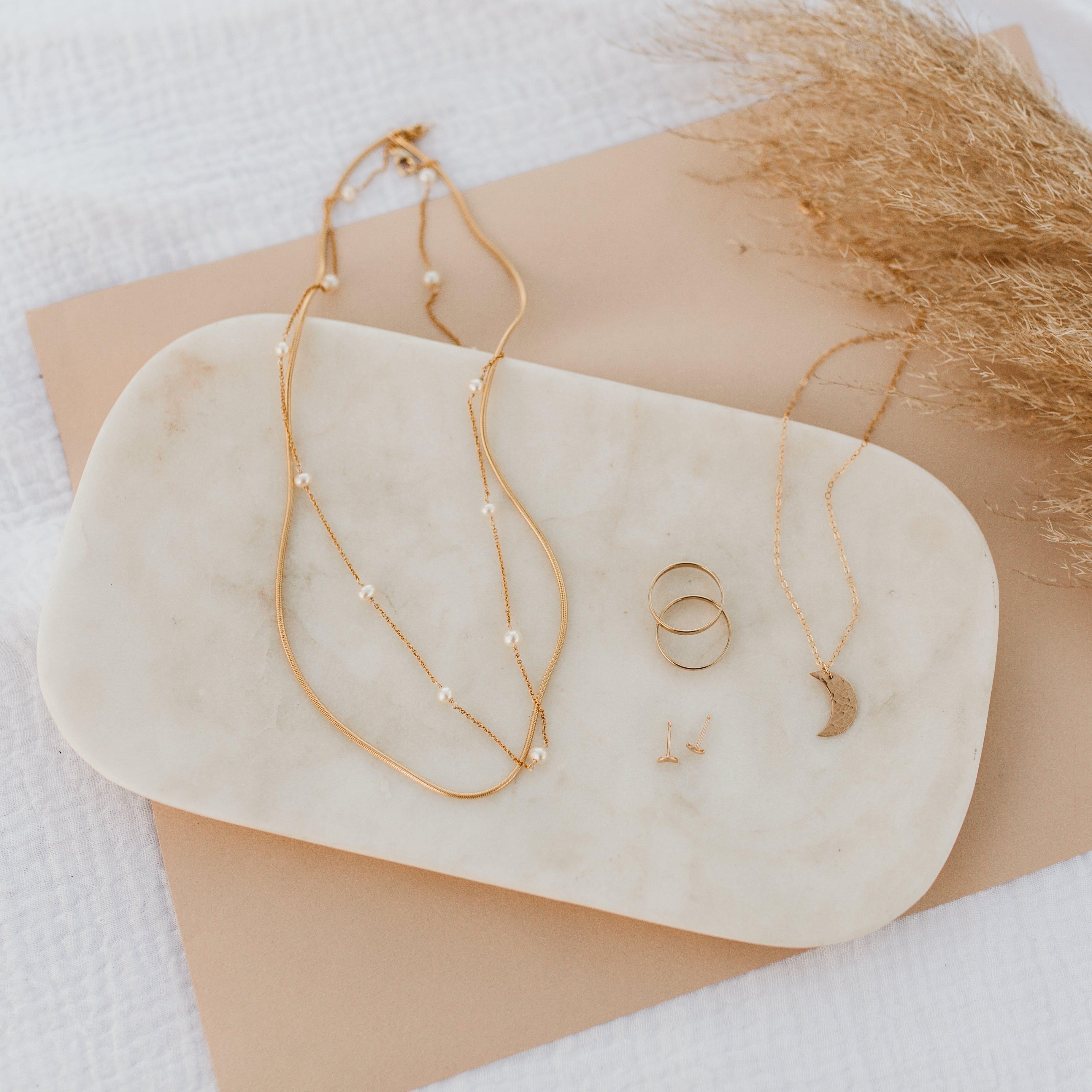 Marie Pearl Chain Necklace - Nolia Jewelry - Meaningful + Sustainably Handcrafted Jewelry
