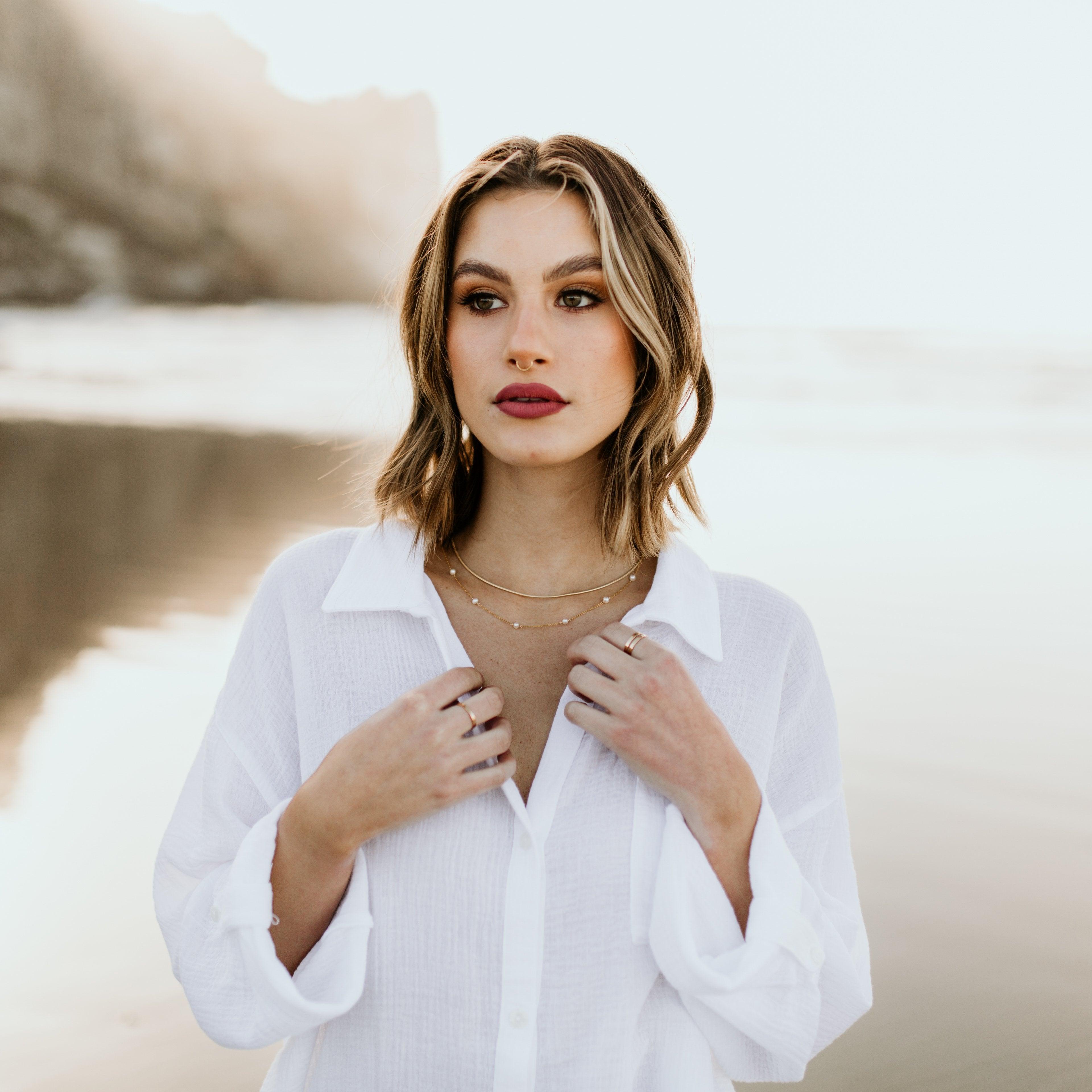 Marie Pearl Chain Necklace - Nolia Jewelry - Meaningful + Sustainably Handcrafted Jewelry