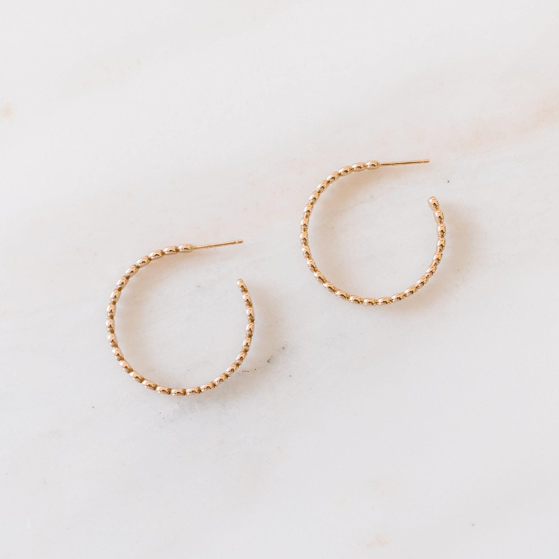 Medium Cora Hoop Earrings - Nolia Jewelry - Meaningful + Sustainably Handcrafted Jewelry