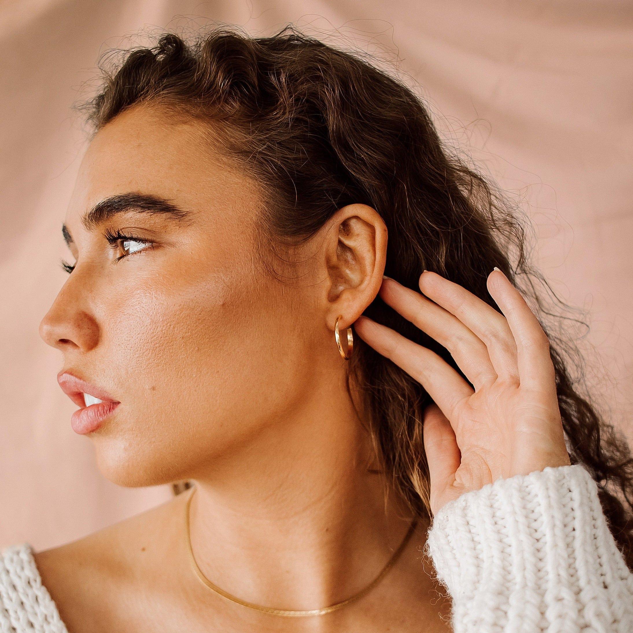 Medium Elle Hoop Earrings - Nolia Jewelry - Meaningful + Sustainably Handcrafted Jewelry