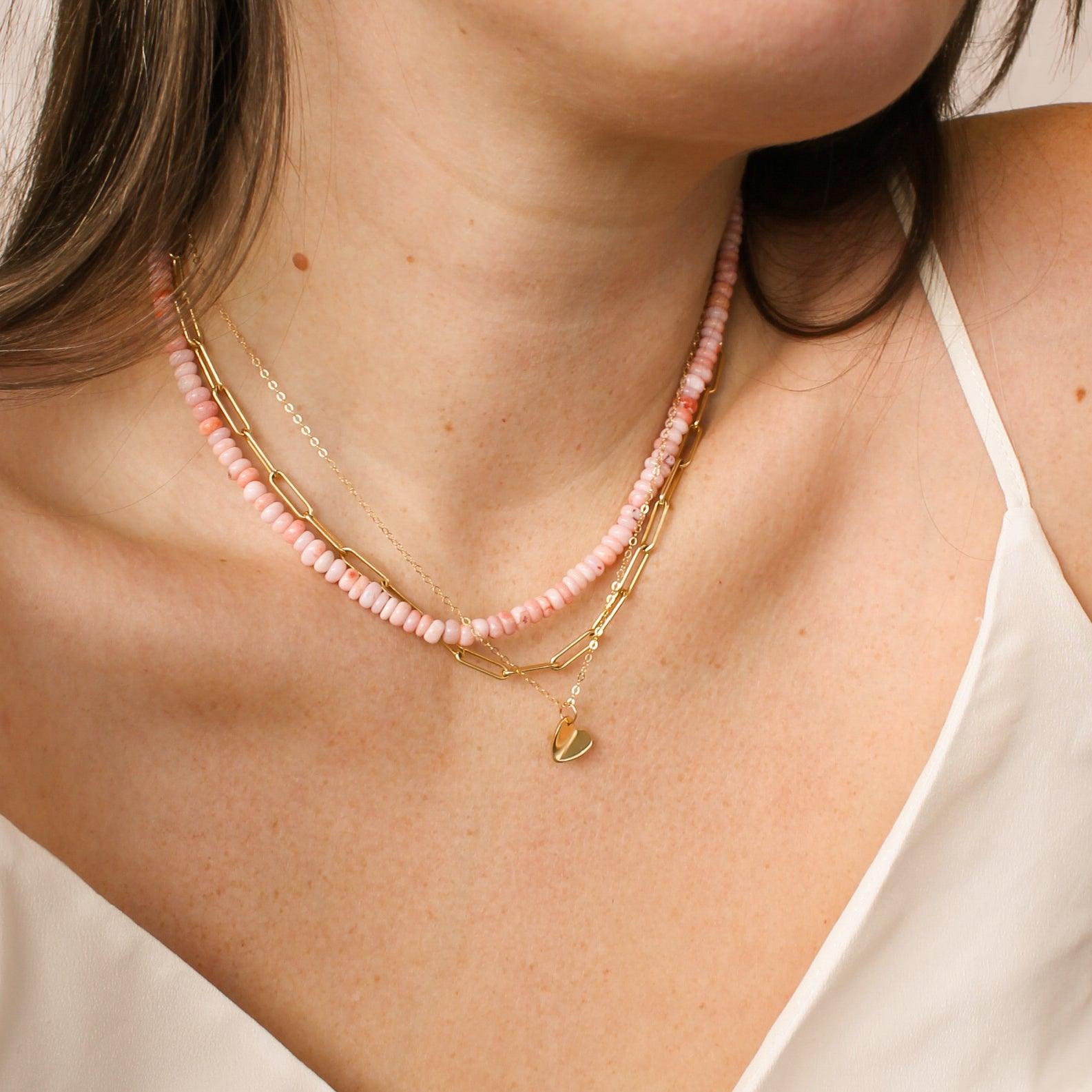 Mini Paper Heart Necklace - Nolia Jewelry - Meaningful + Sustainably Handcrafted Jewelry