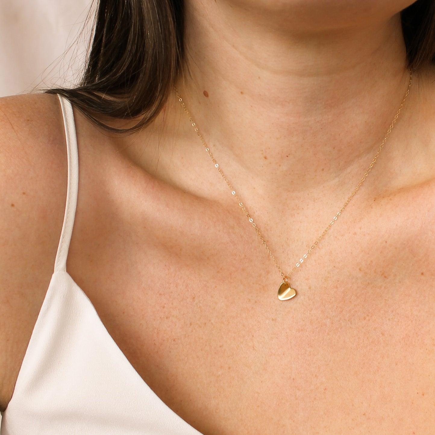 Mini Paper Heart Necklace - Nolia Jewelry - Meaningful + Sustainably Handcrafted Jewelry
