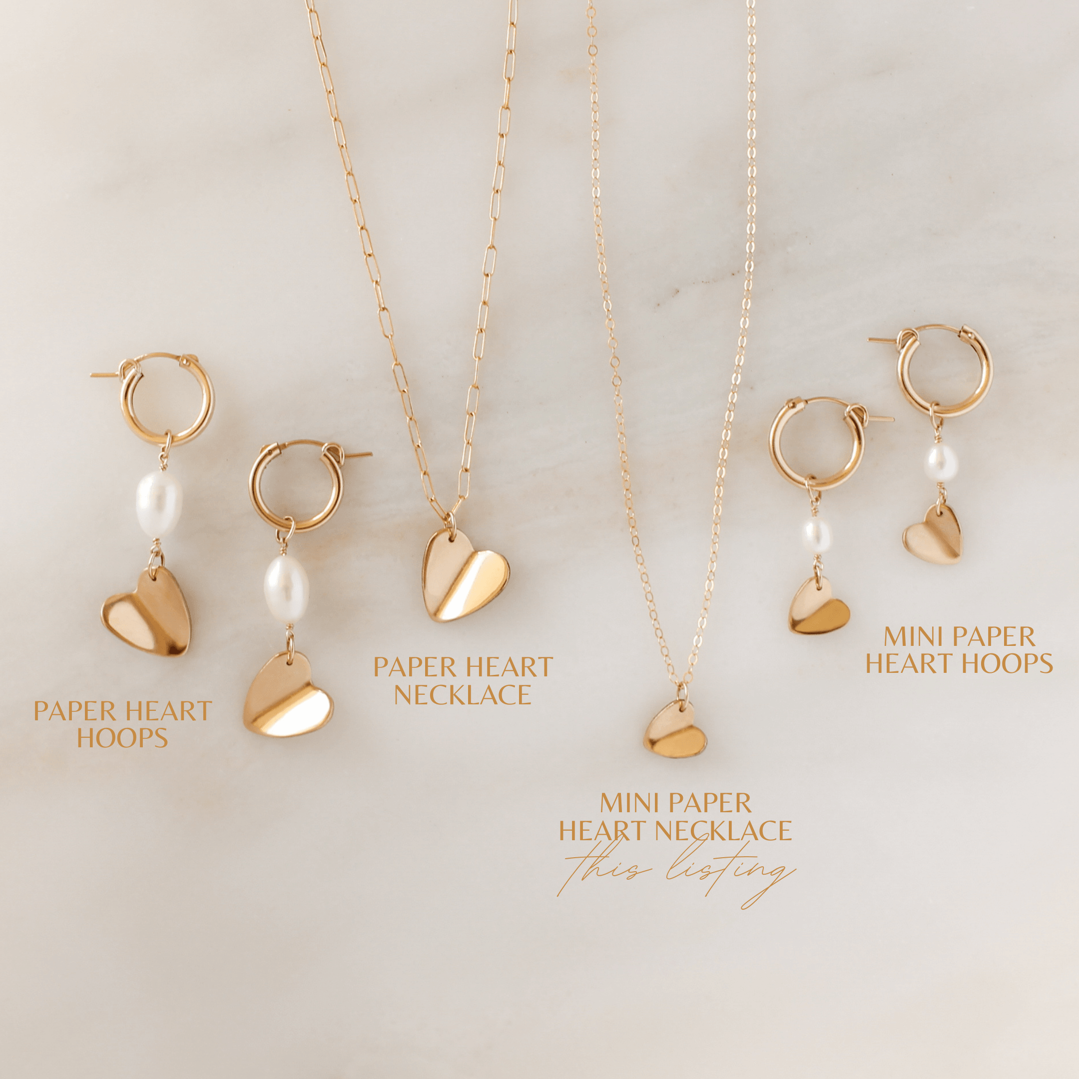 Mini Paper Heart Necklace - Nolia Jewelry - Meaningful + Sustainably Handcrafted Jewelry