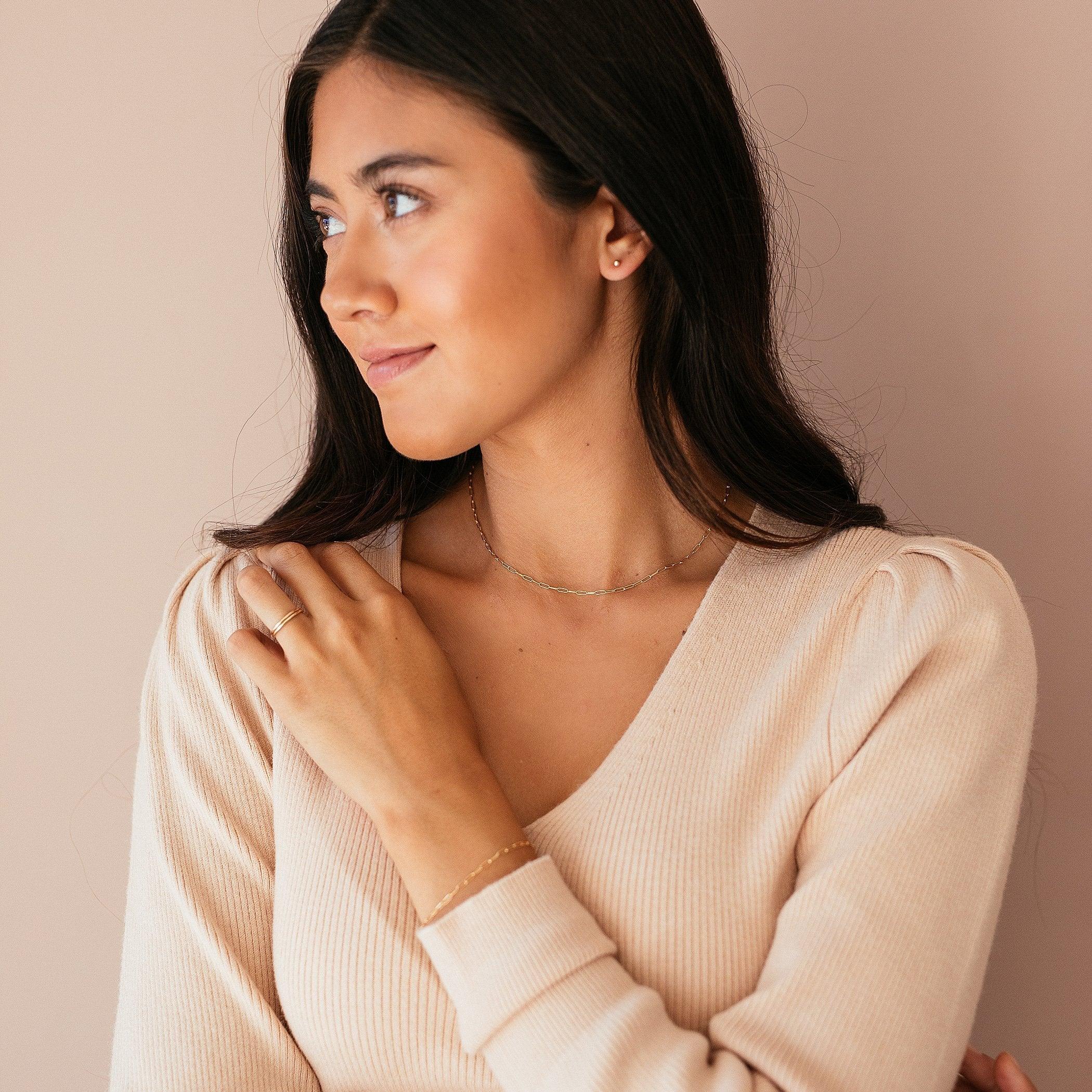 Modern Chain Necklace - Nolia Jewelry - Meaningful + Sustainably Handcrafted Jewelry